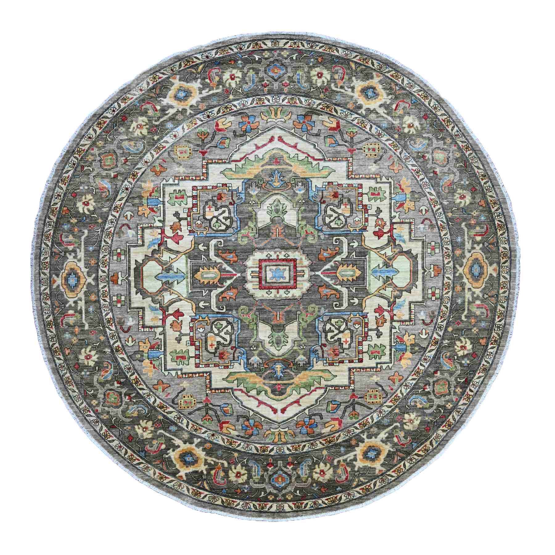 Oushak-And-Peshawar-Hand-Knotted-Rug-449000