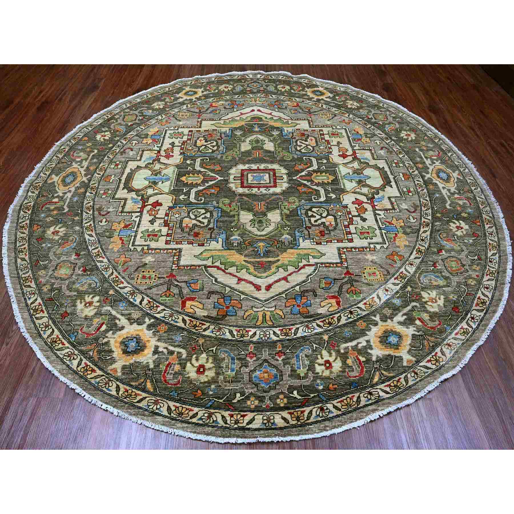 Oushak-And-Peshawar-Hand-Knotted-Rug-449000
