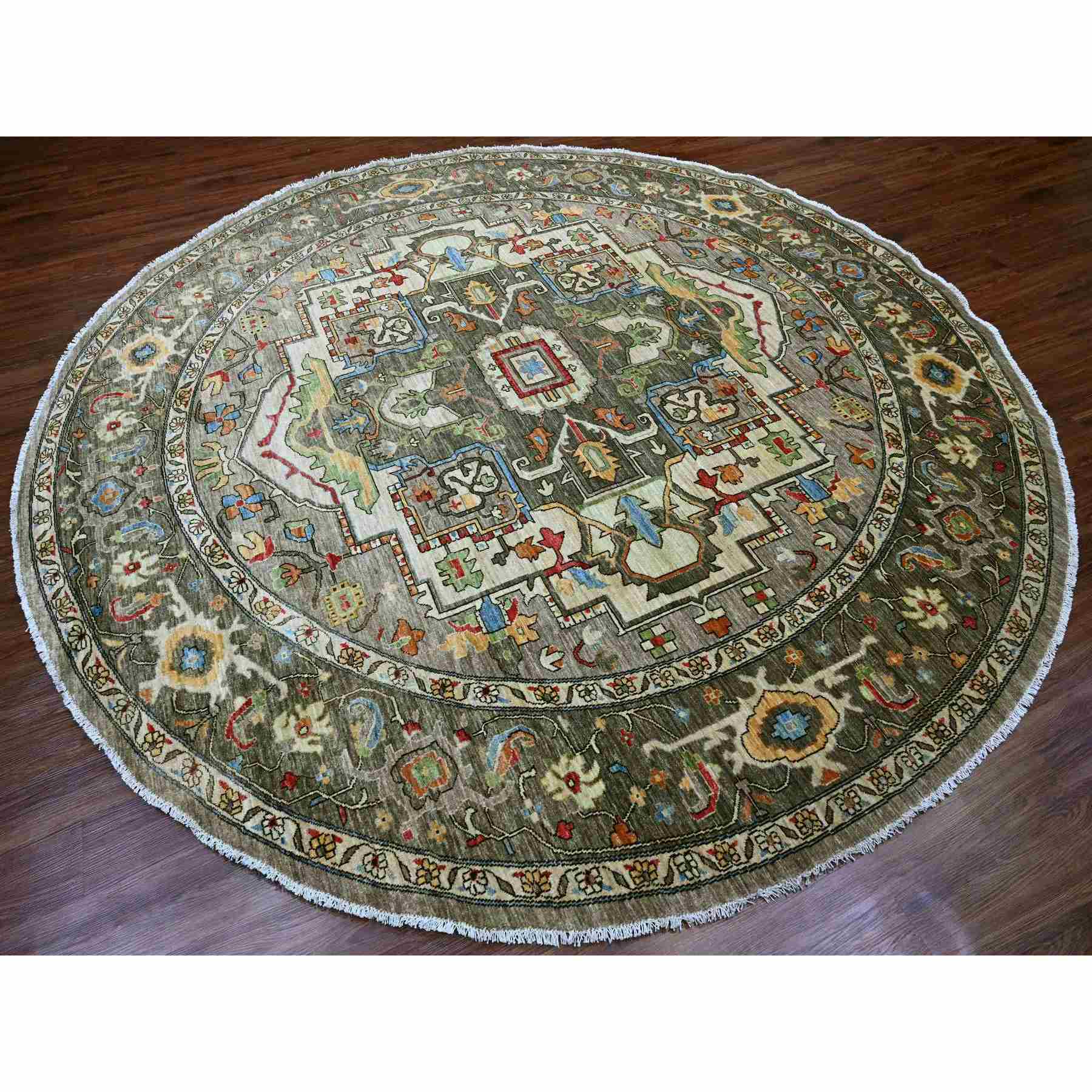Oushak-And-Peshawar-Hand-Knotted-Rug-449000