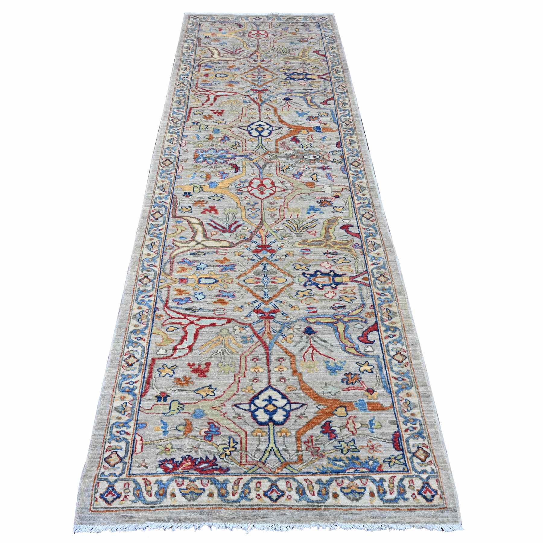 Oushak-And-Peshawar-Hand-Knotted-Rug-449075