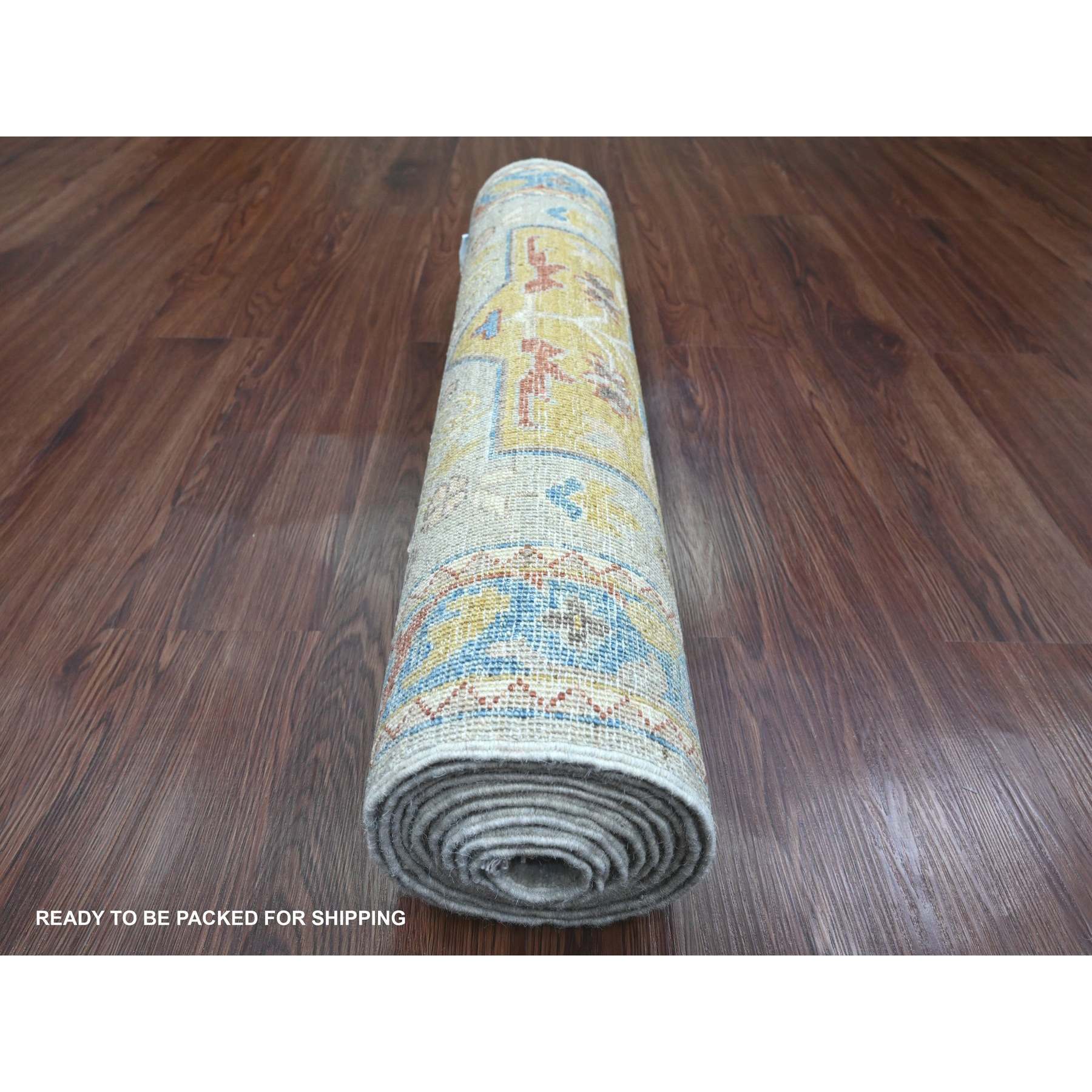 Oushak-And-Peshawar-Hand-Knotted-Rug-449080