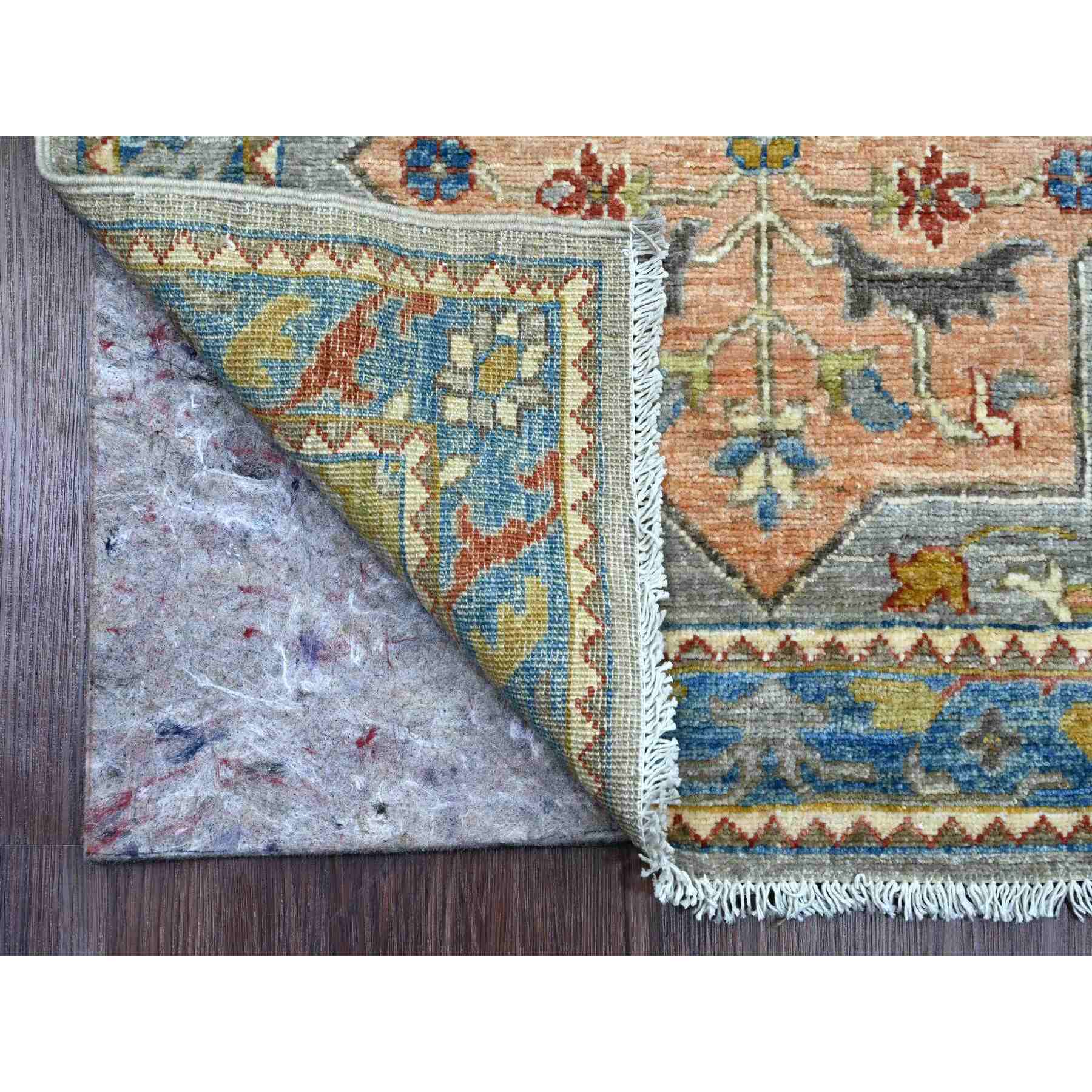 Oushak-And-Peshawar-Hand-Knotted-Rug-449095