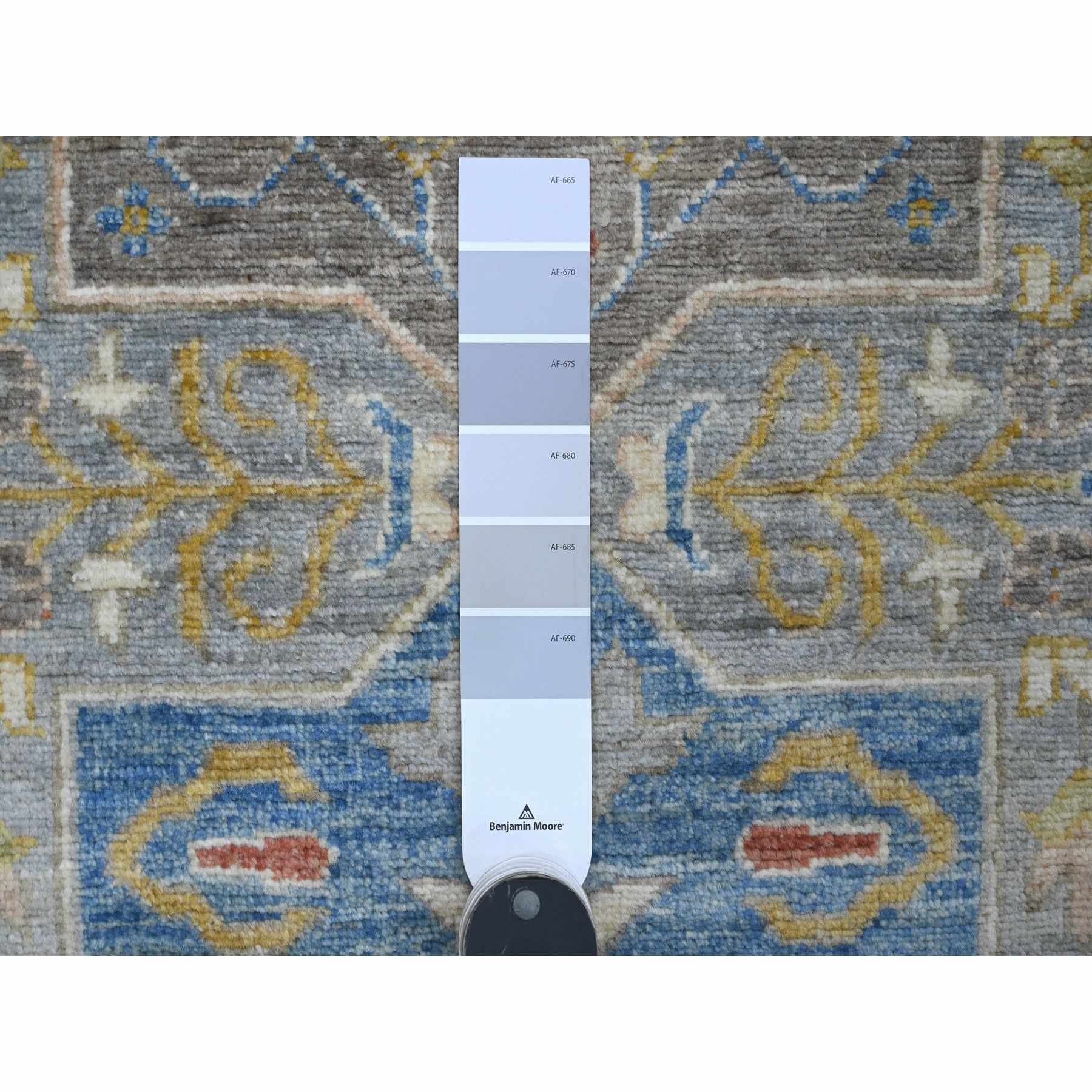 Oushak-And-Peshawar-Hand-Knotted-Rug-449095