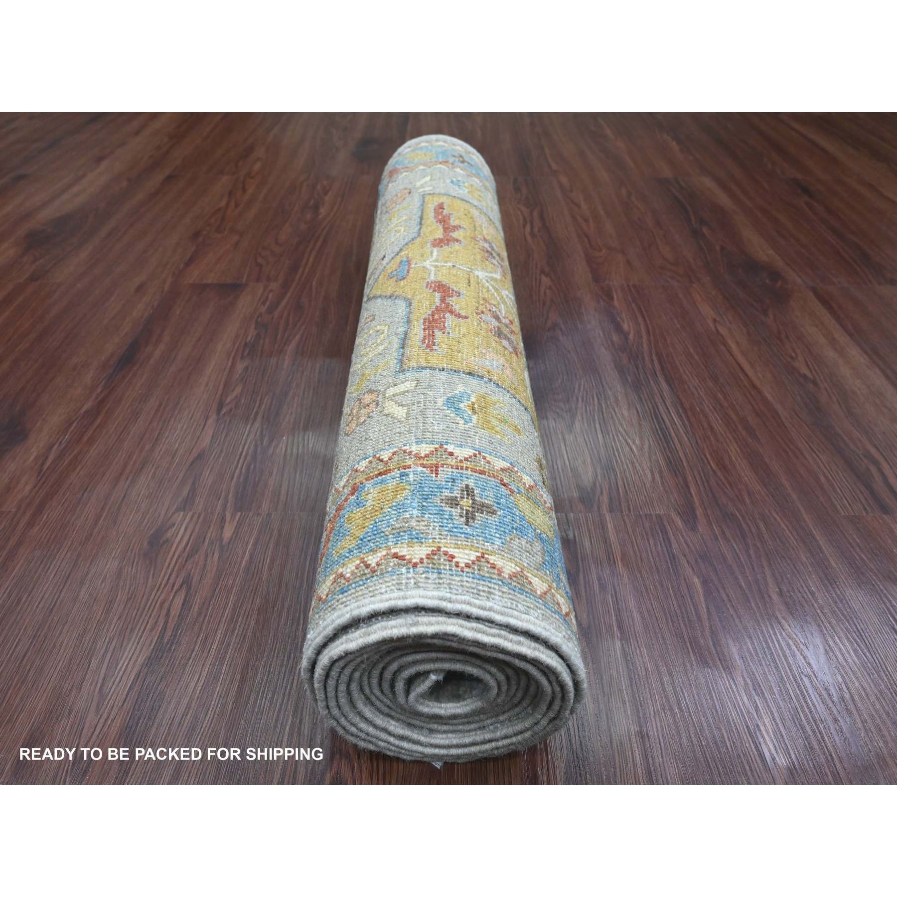 Oushak-And-Peshawar-Hand-Knotted-Rug-449095