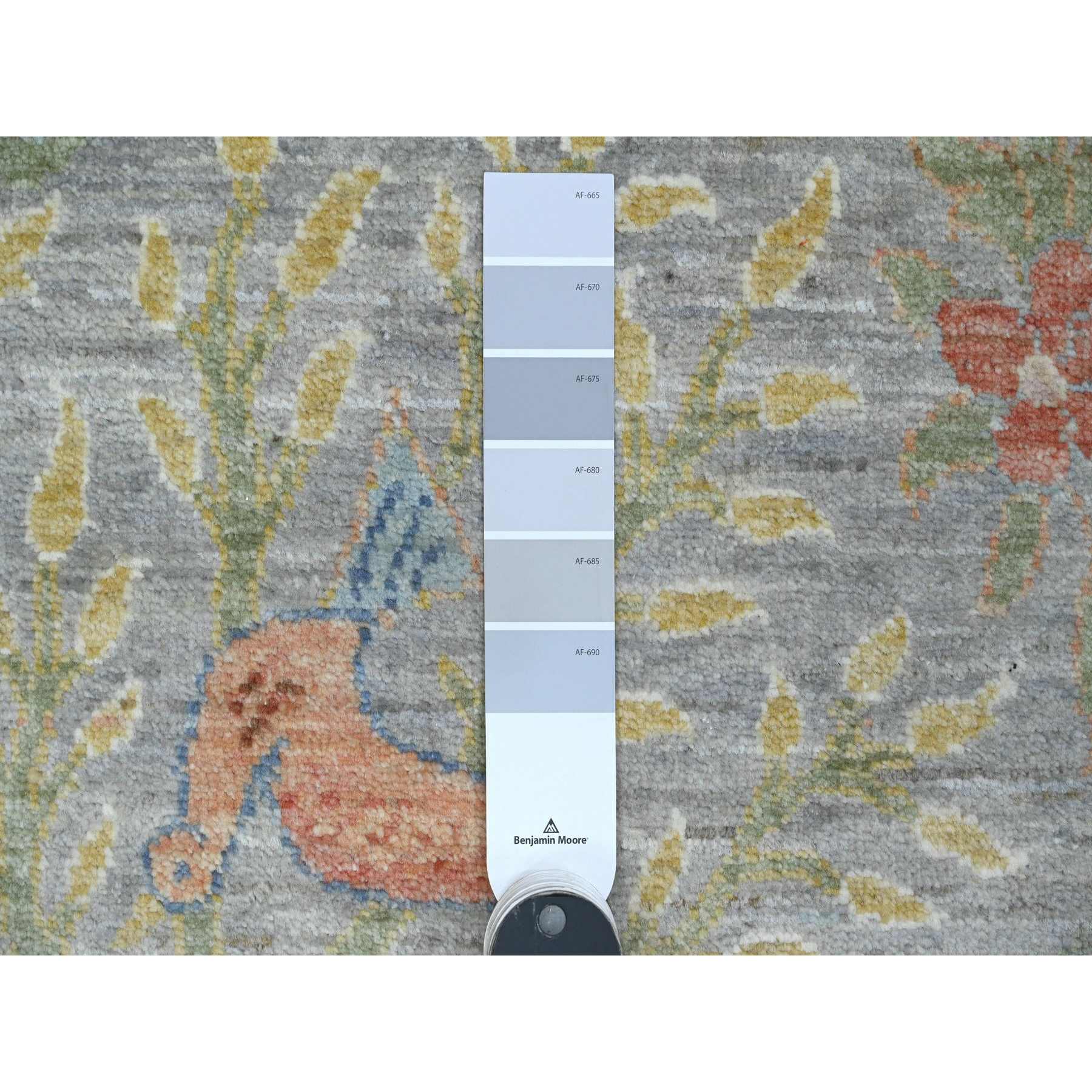 Oushak-And-Peshawar-Hand-Knotted-Rug-449120