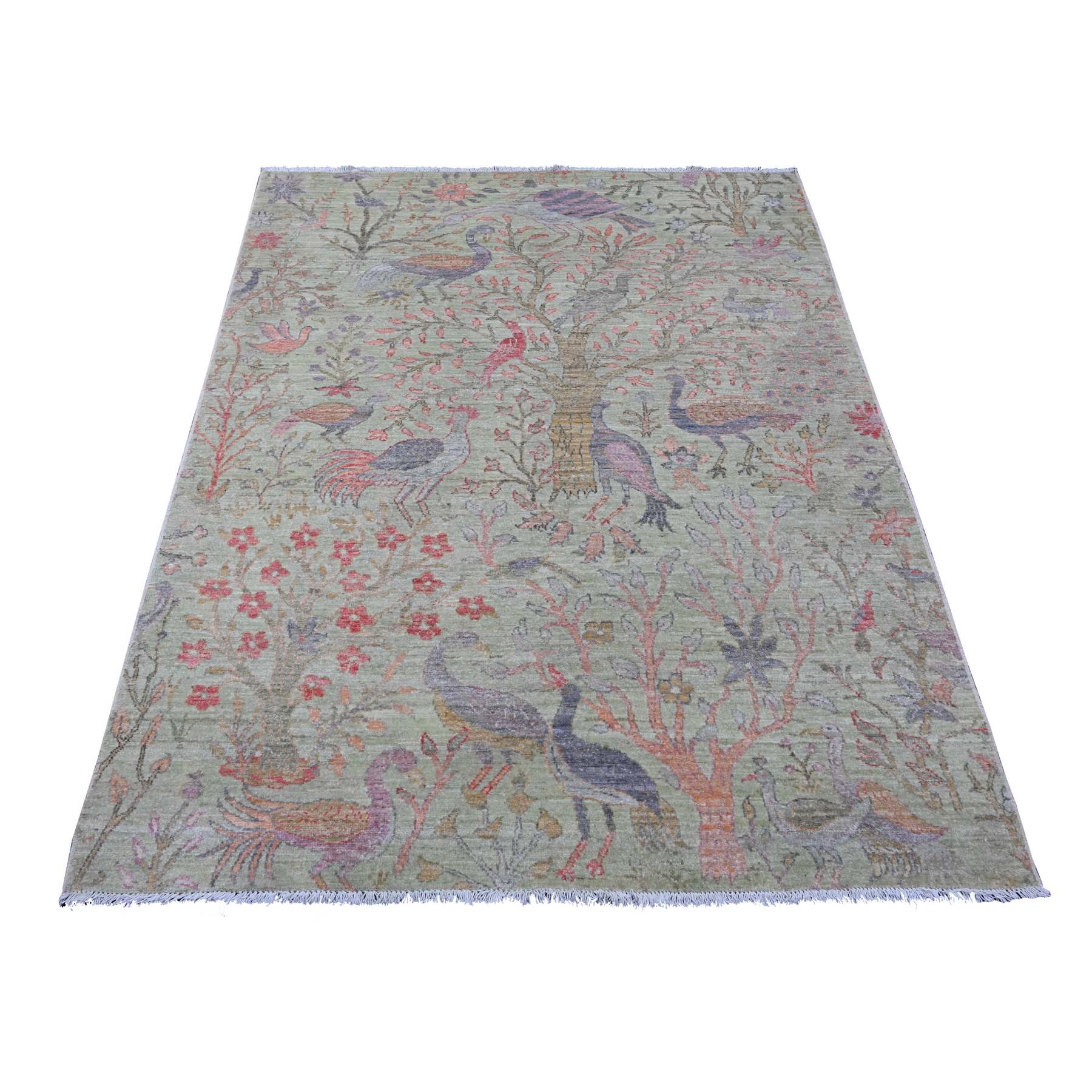 Oushak-And-Peshawar-Hand-Knotted-Rug-449140