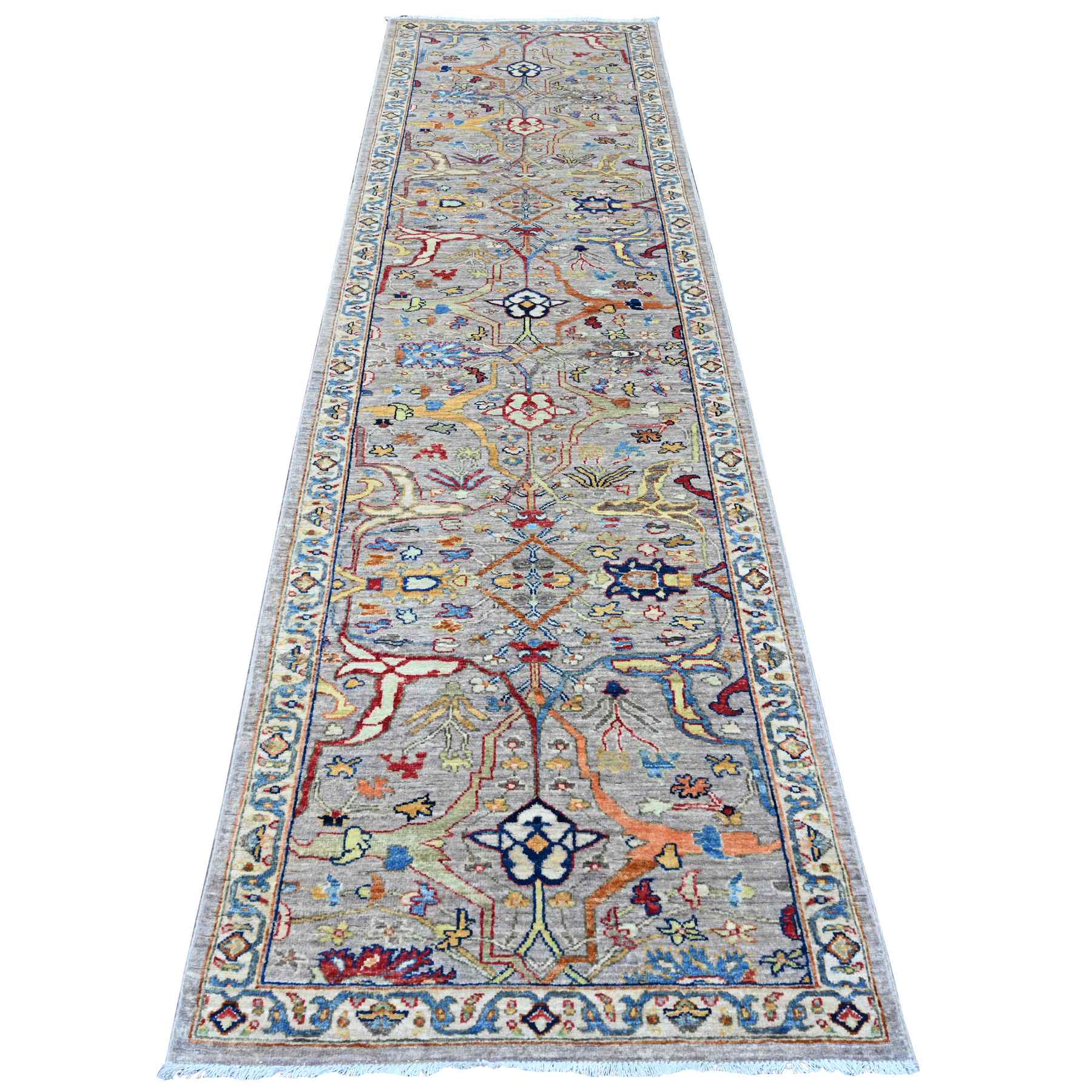 Oushak-And-Peshawar-Hand-Knotted-Rug-449150