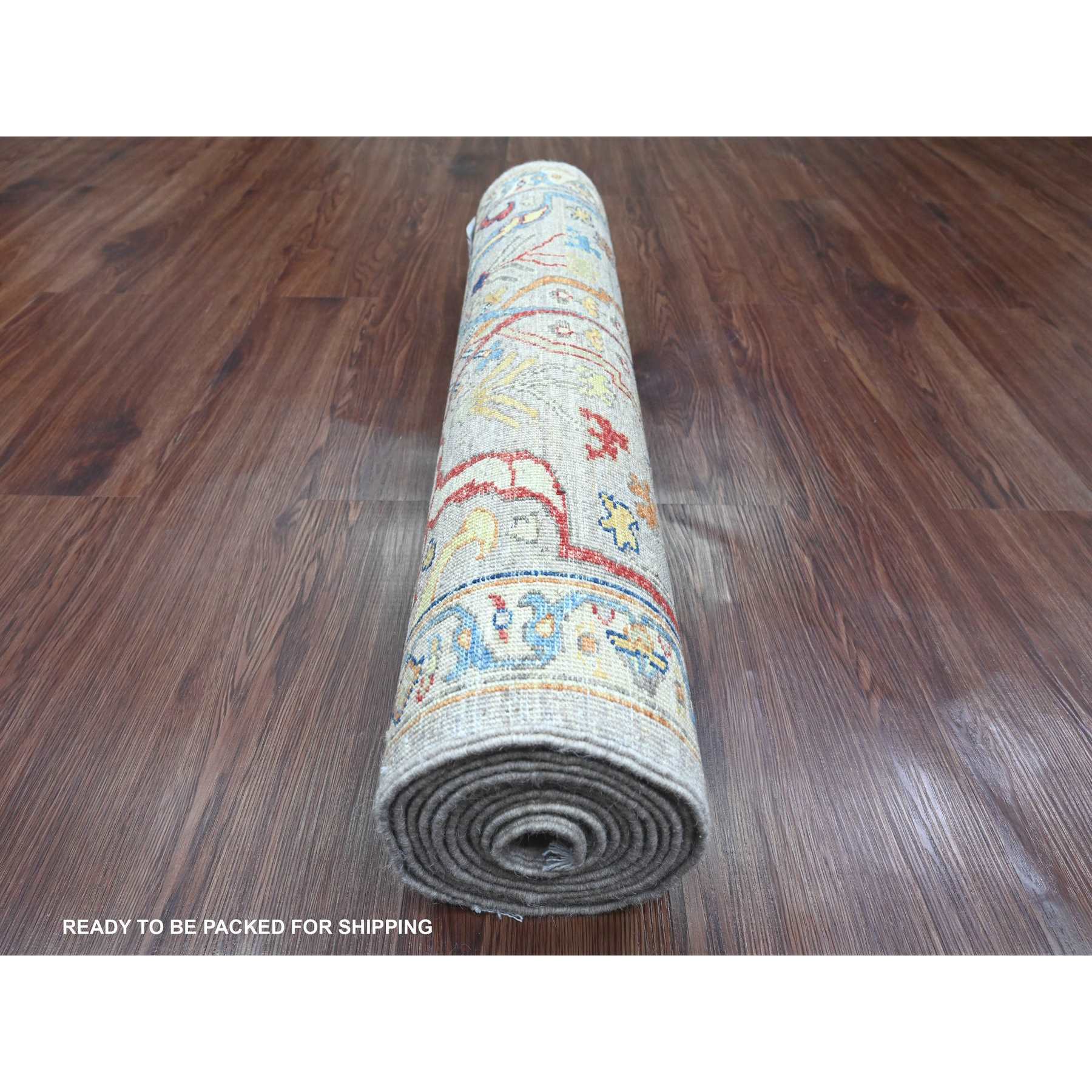 Oushak-And-Peshawar-Hand-Knotted-Rug-449150