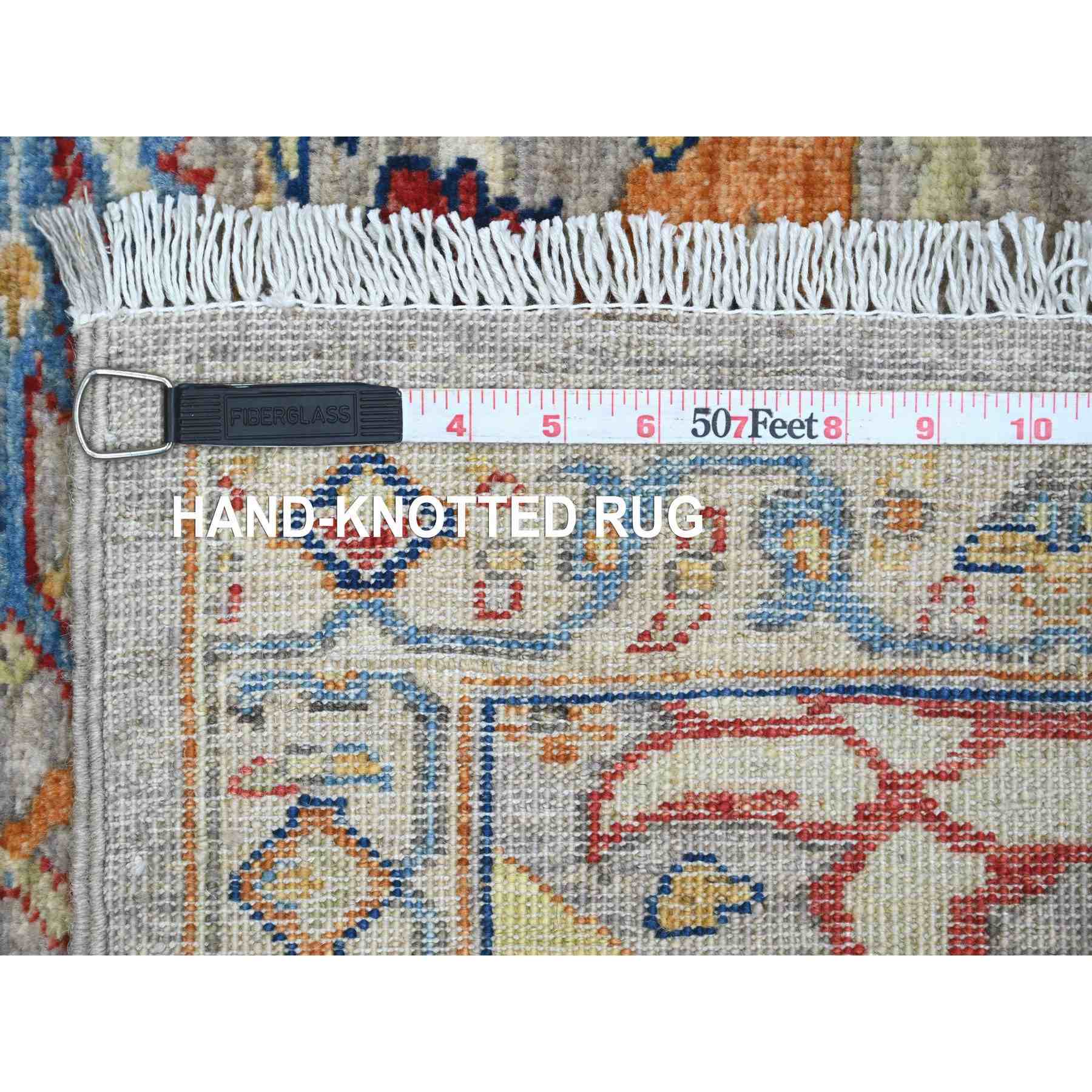 Oushak-And-Peshawar-Hand-Knotted-Rug-449150