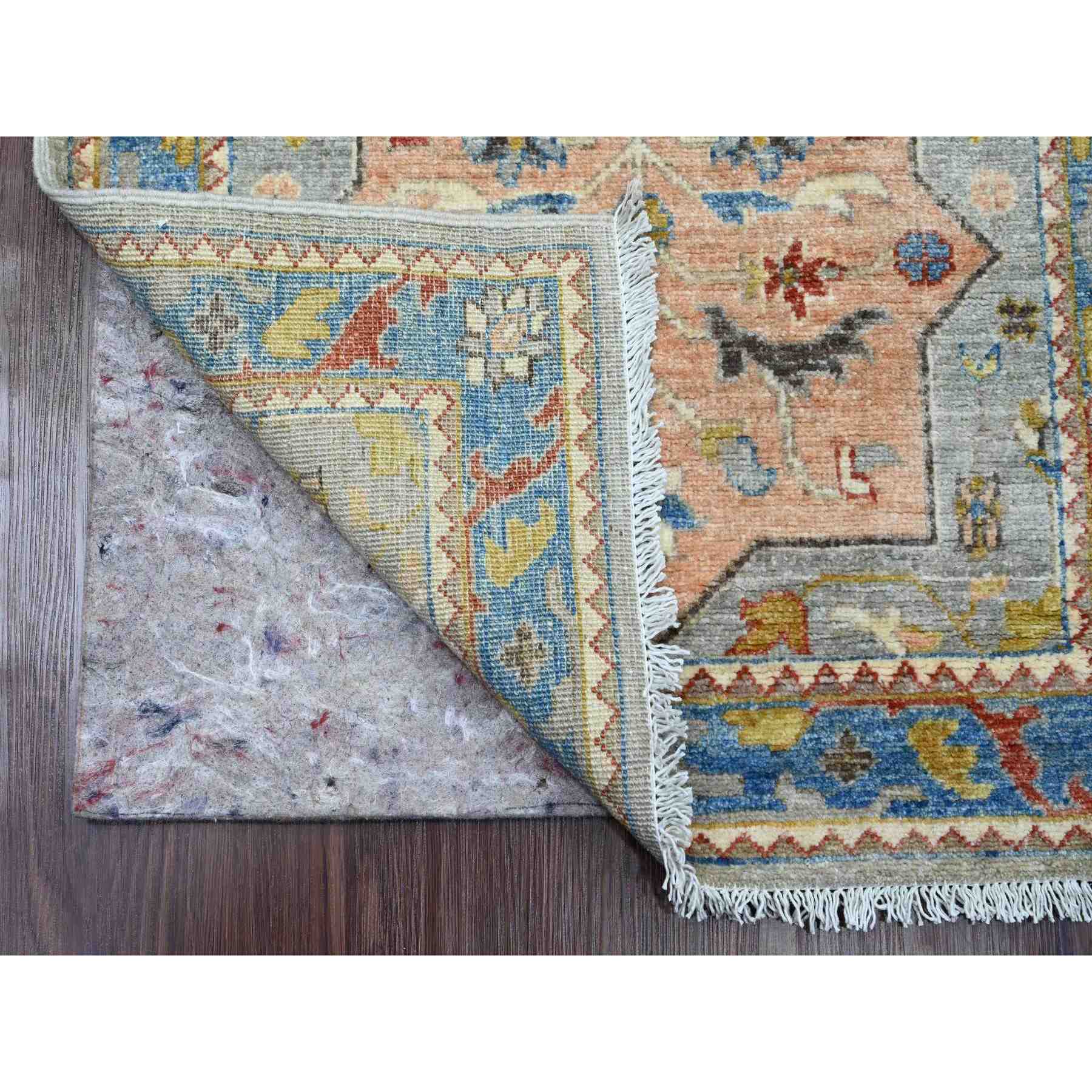 Oushak-And-Peshawar-Hand-Knotted-Rug-449155