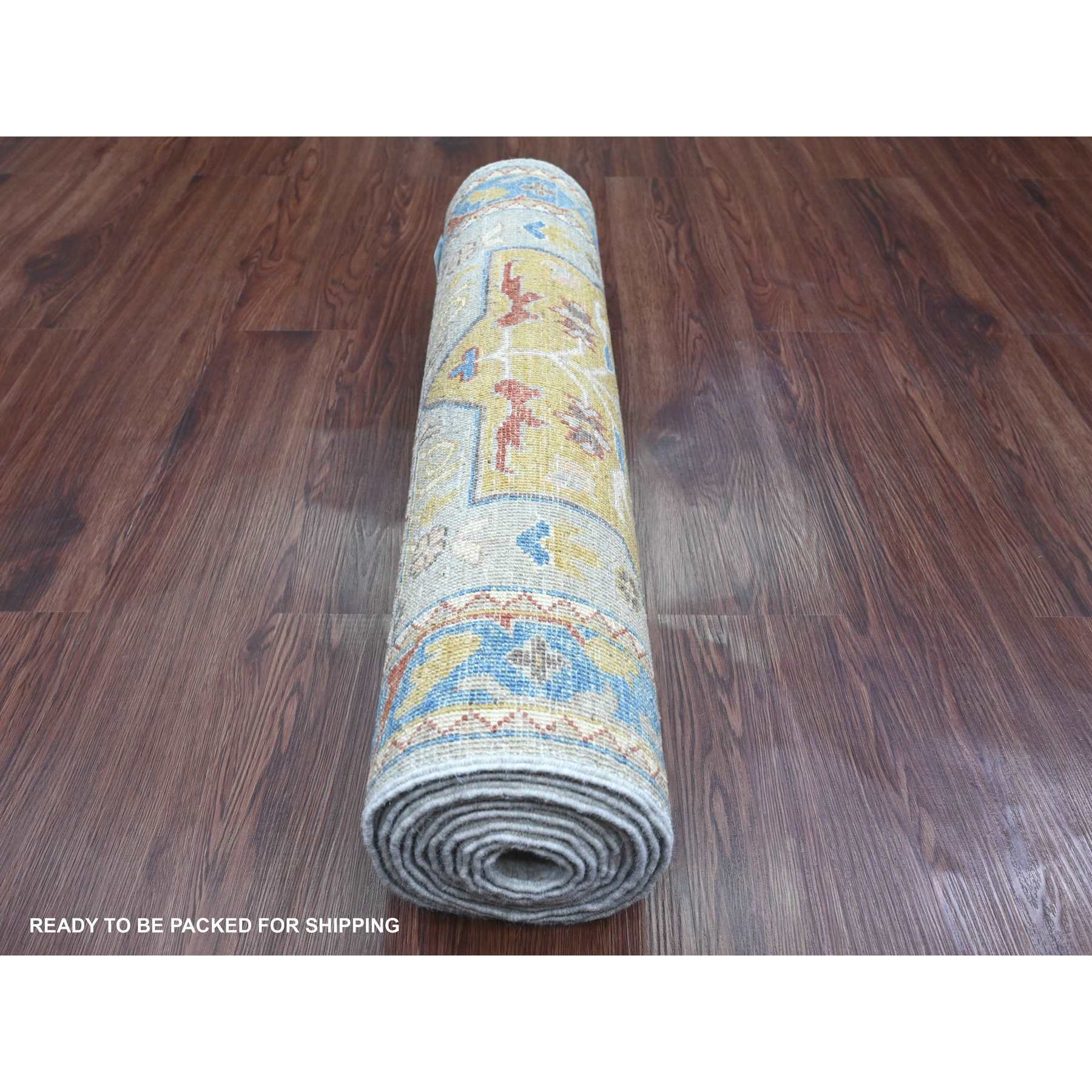 Oushak-And-Peshawar-Hand-Knotted-Rug-449155
