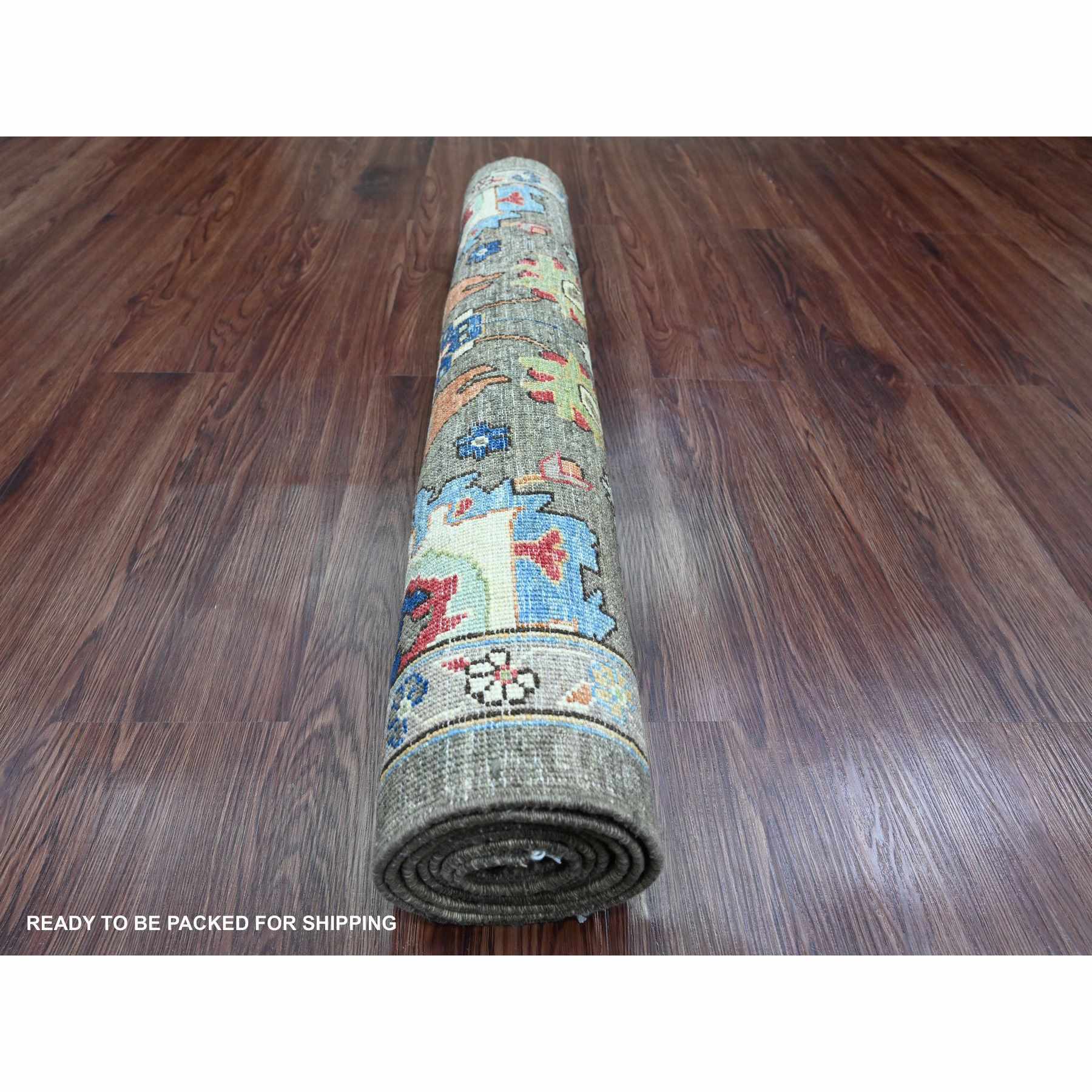 Oushak-And-Peshawar-Hand-Knotted-Rug-449170