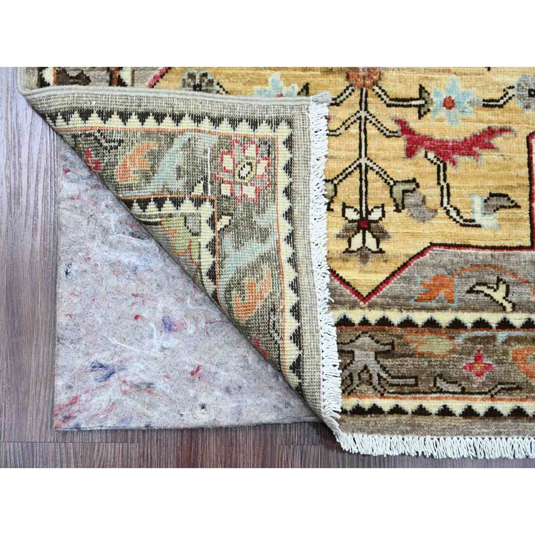 Oushak-And-Peshawar-Hand-Knotted-Rug-449180