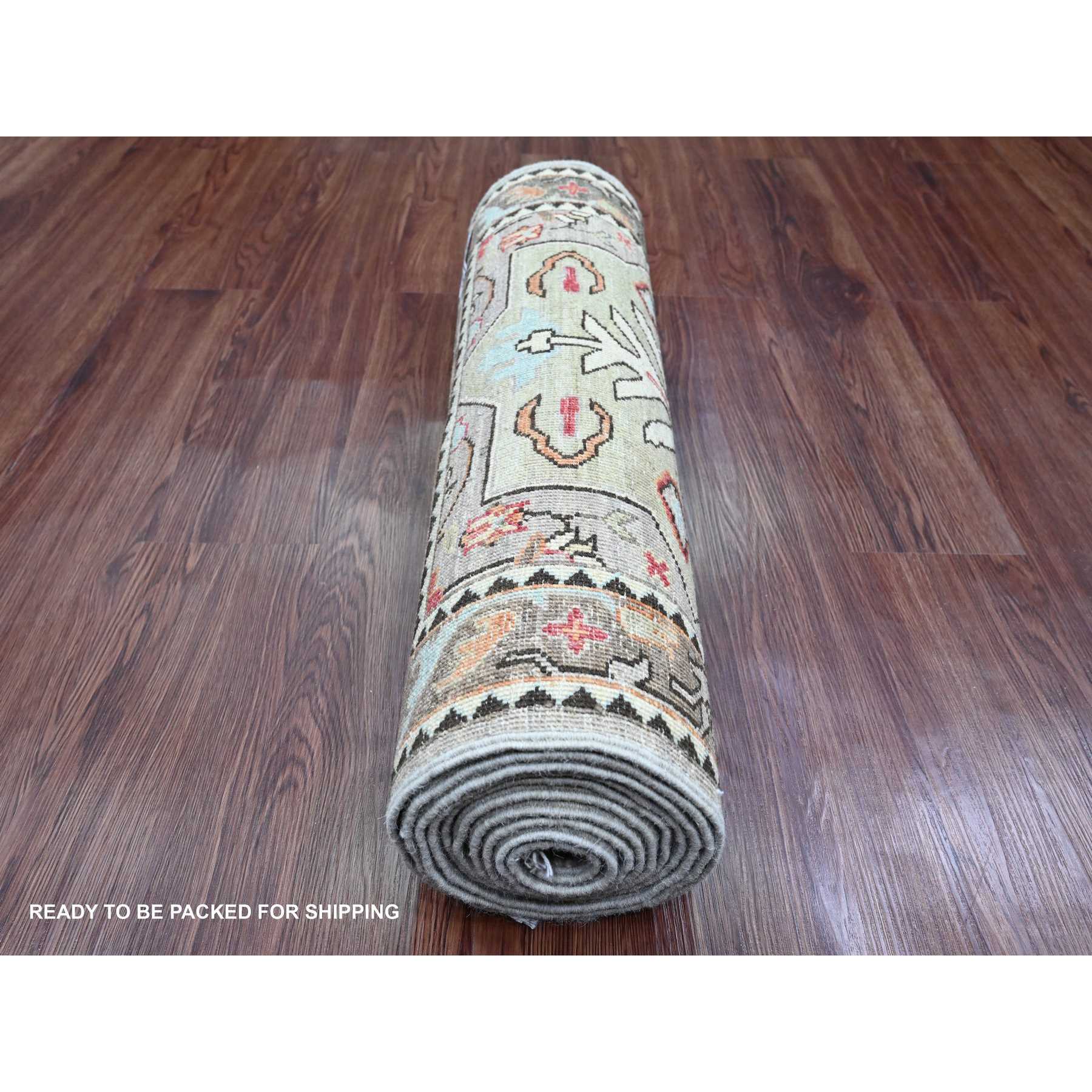 Oushak-And-Peshawar-Hand-Knotted-Rug-449180