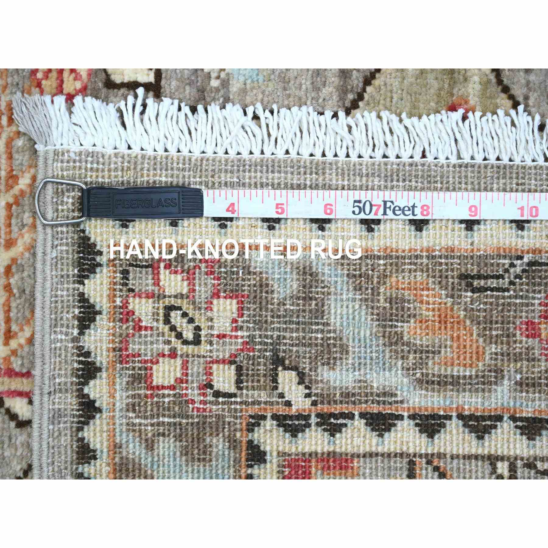 Oushak-And-Peshawar-Hand-Knotted-Rug-449180
