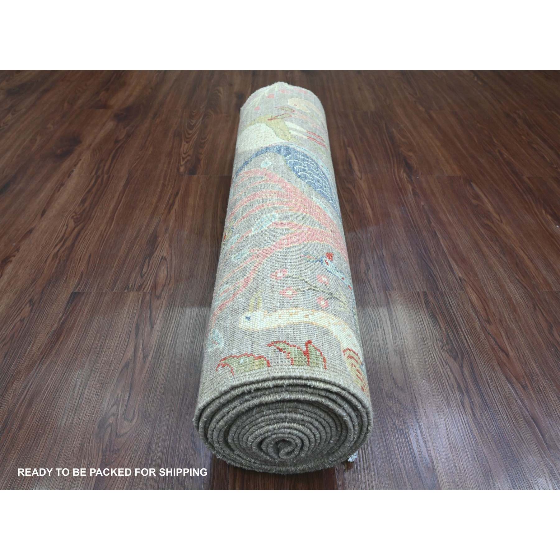 Oushak-And-Peshawar-Hand-Knotted-Rug-449185