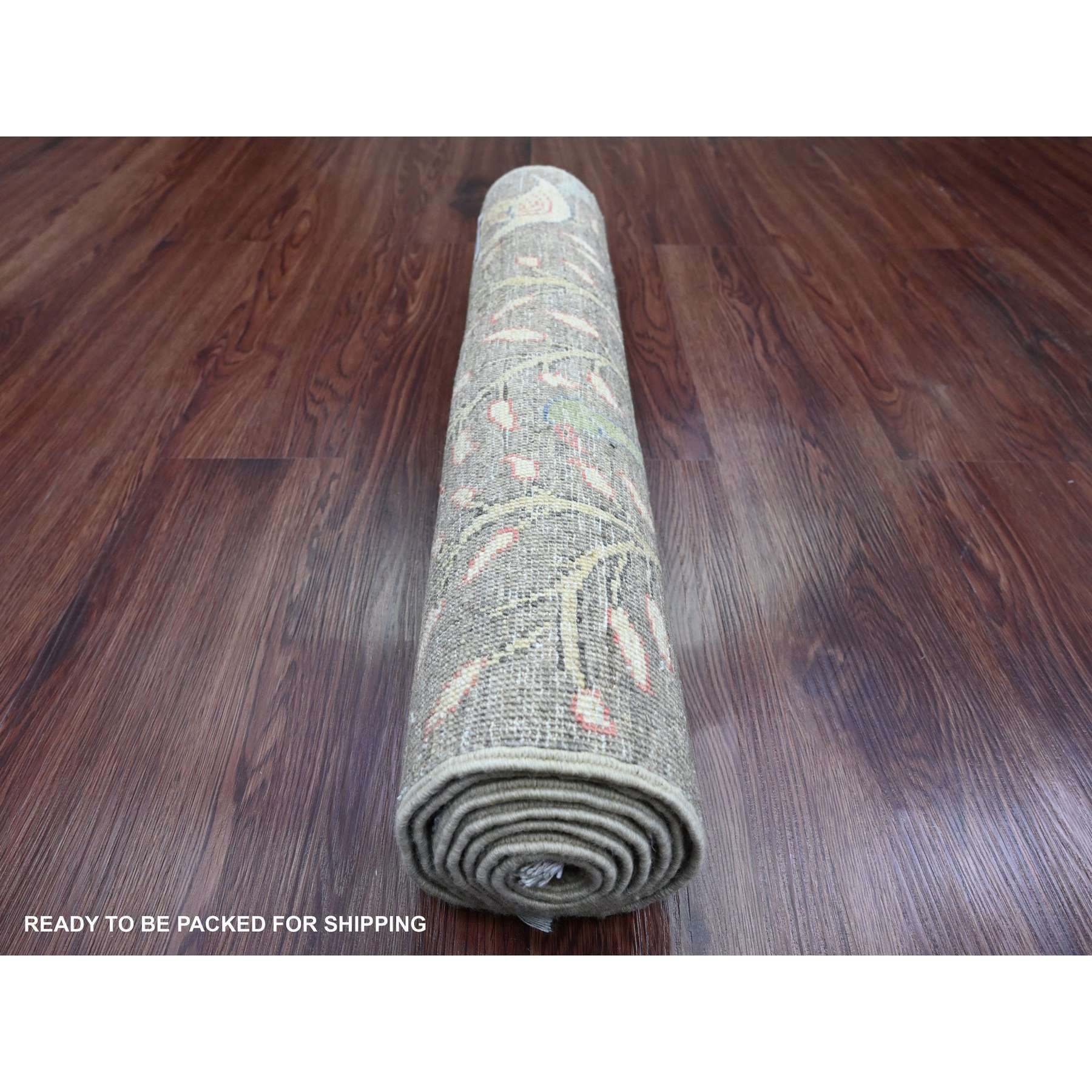 Oushak-And-Peshawar-Hand-Knotted-Rug-449200