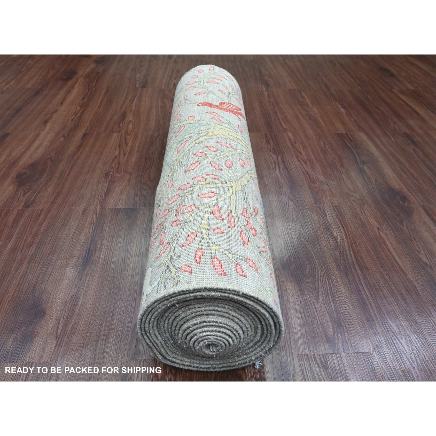 Oushak-And-Peshawar-Hand-Knotted-Rug-449205