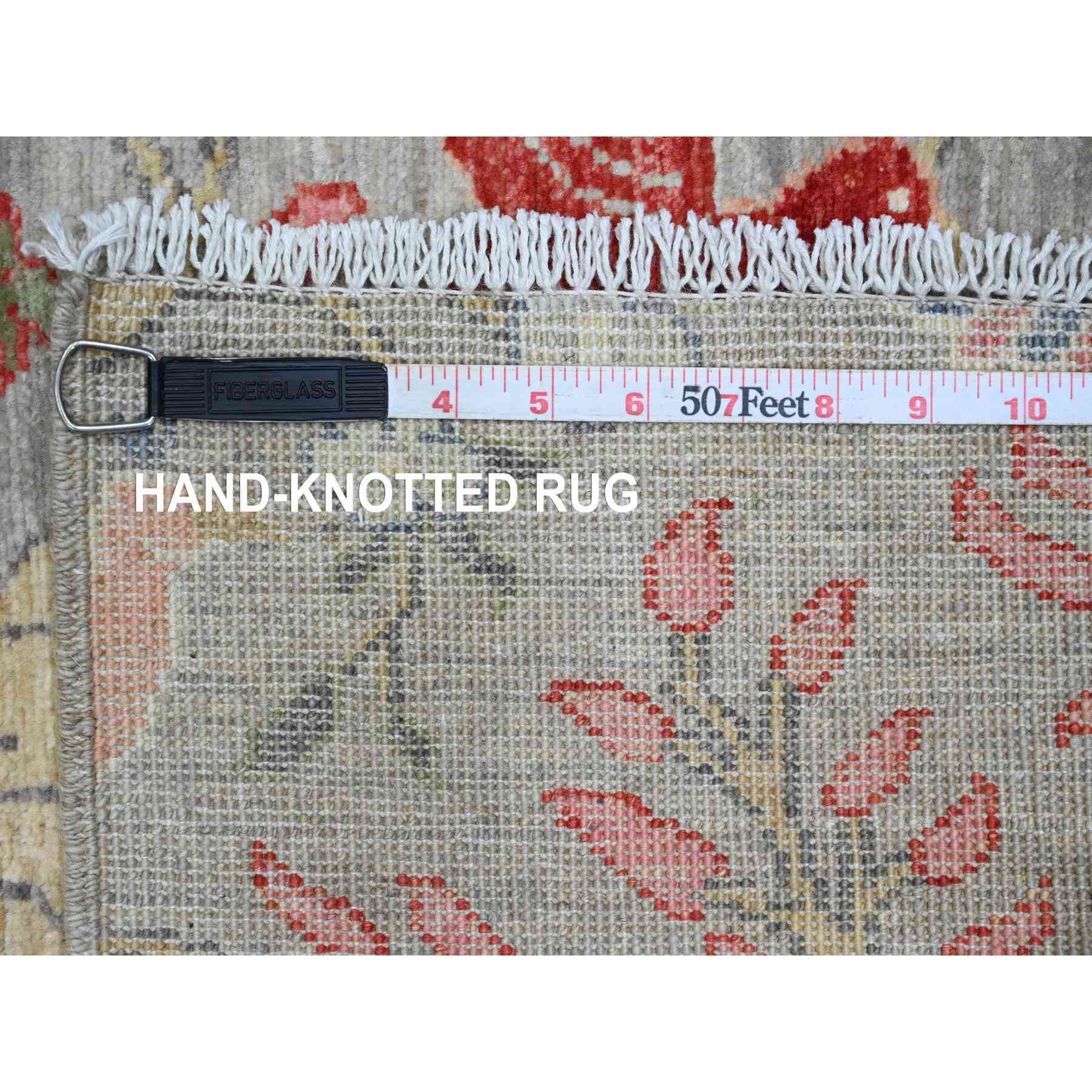 Oushak-And-Peshawar-Hand-Knotted-Rug-449205