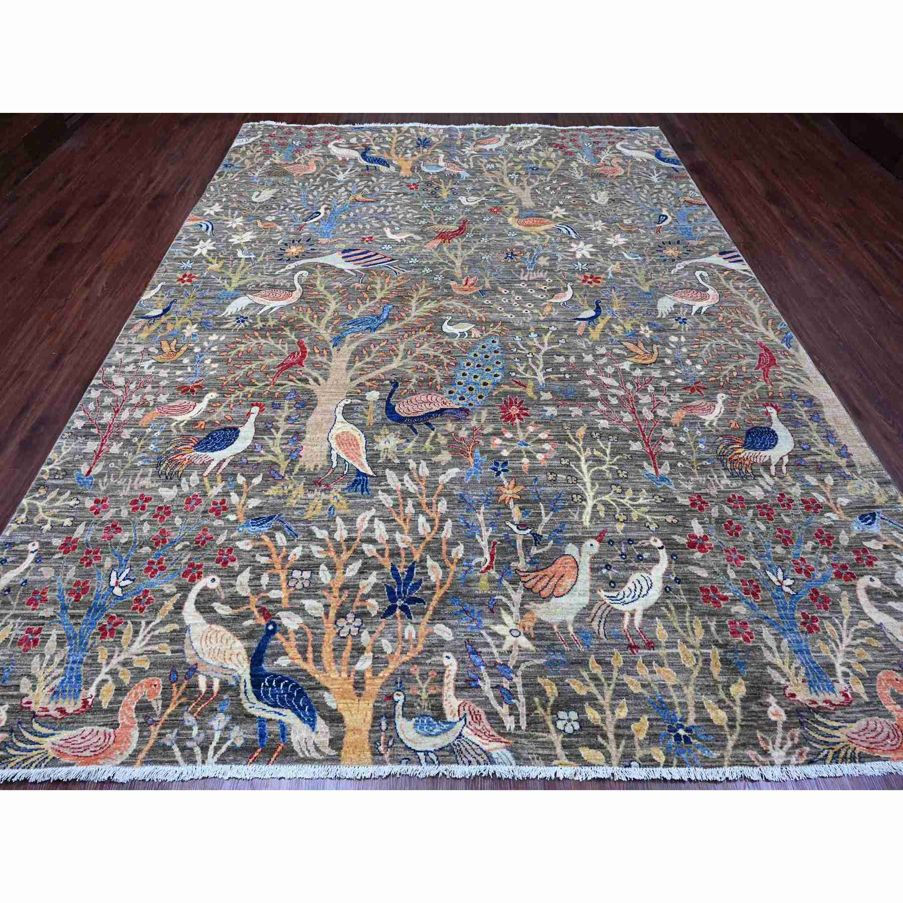 Oushak-And-Peshawar-Hand-Knotted-Rug-449245