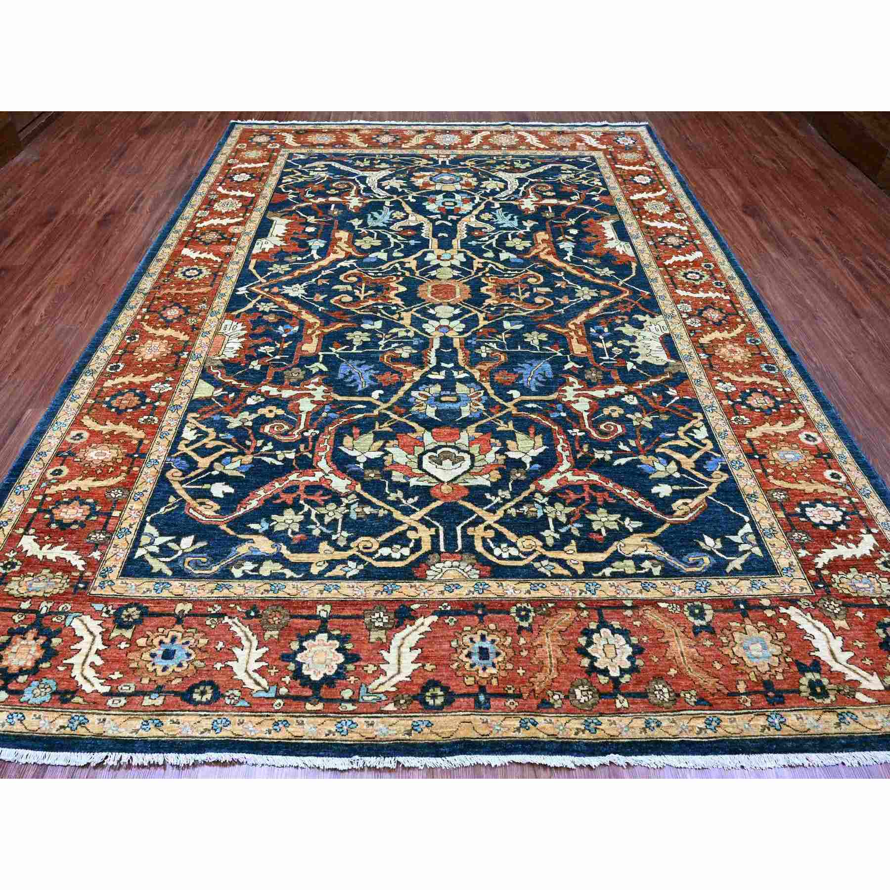 Oushak-And-Peshawar-Hand-Knotted-Rug-449260