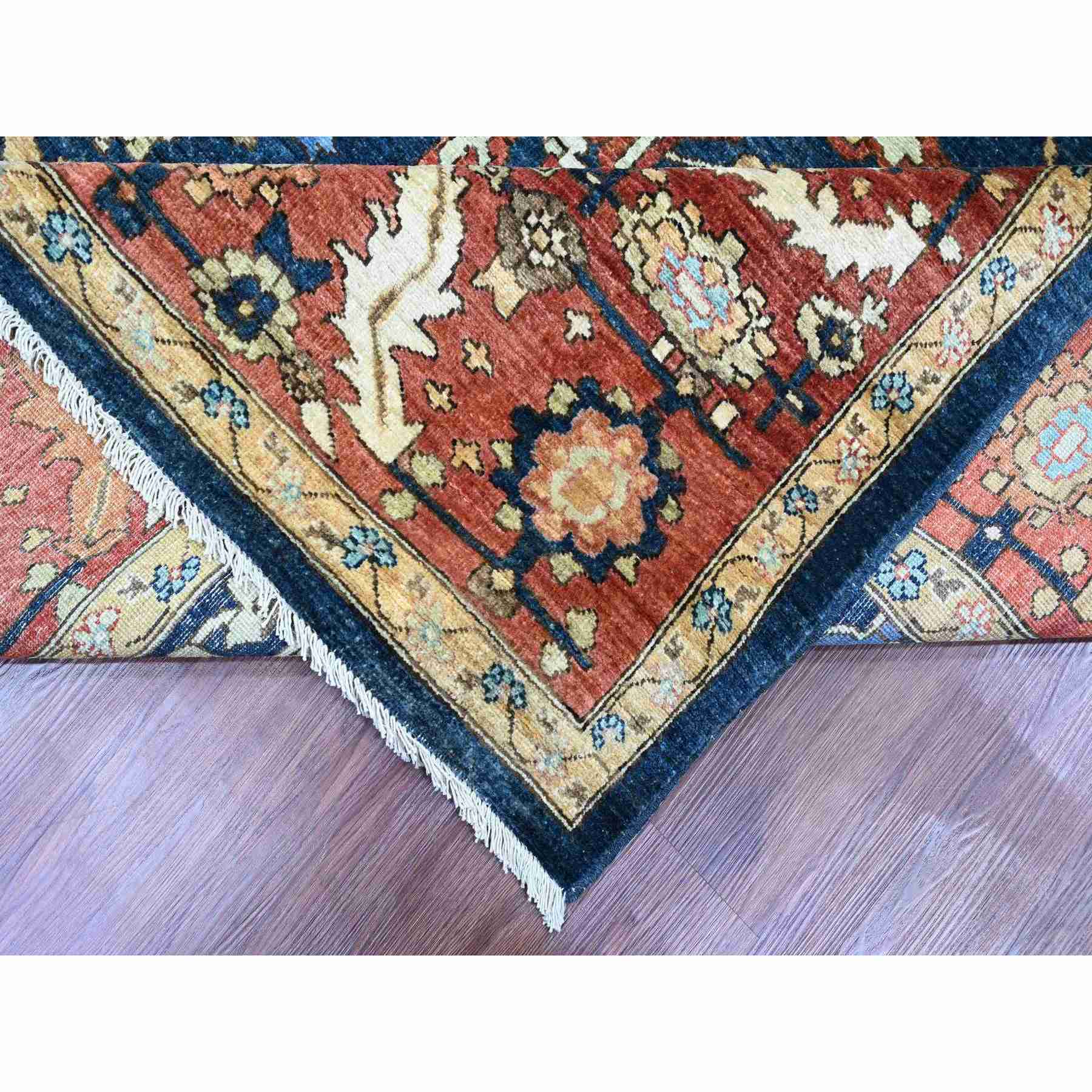 Oushak-And-Peshawar-Hand-Knotted-Rug-449260