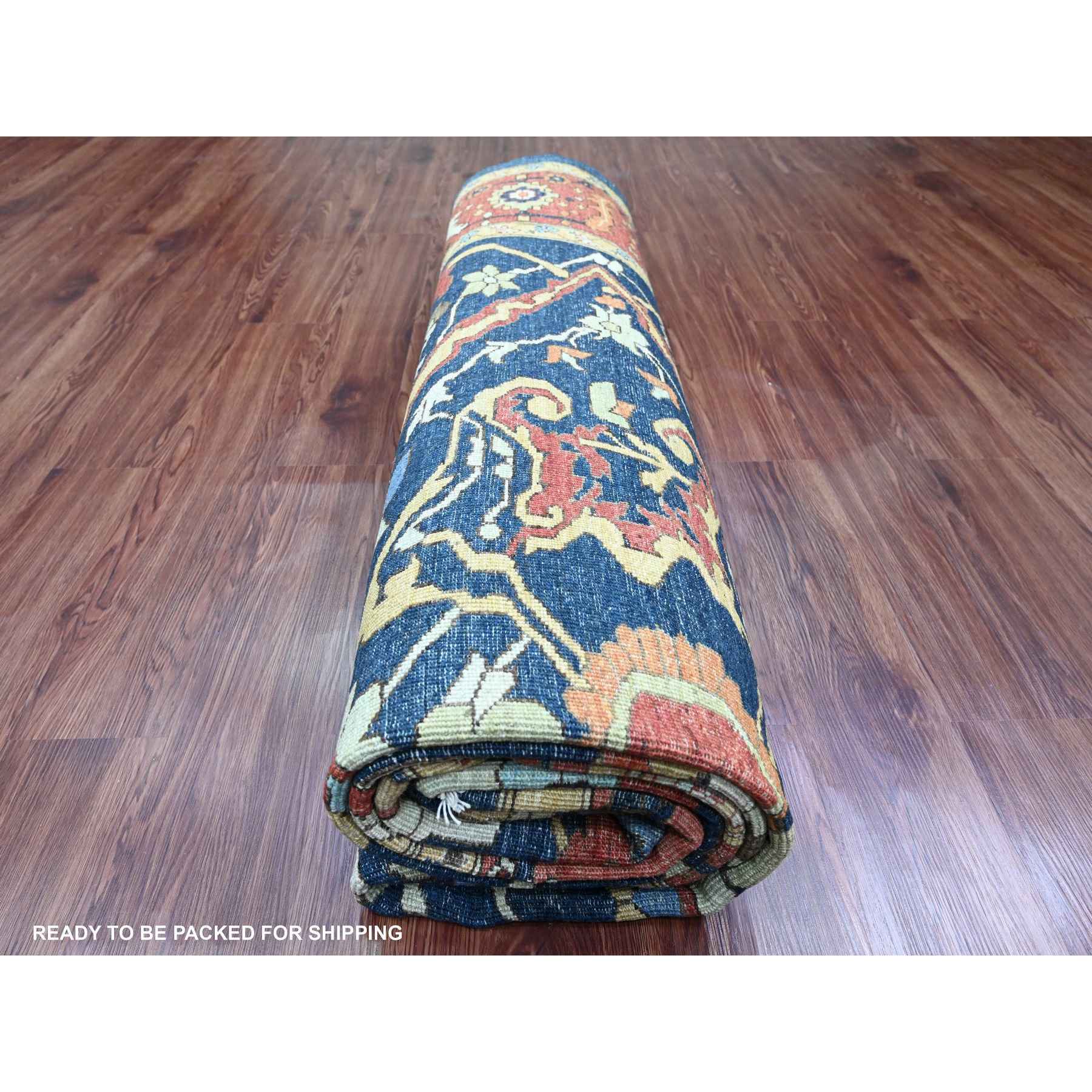 Oushak-And-Peshawar-Hand-Knotted-Rug-449260
