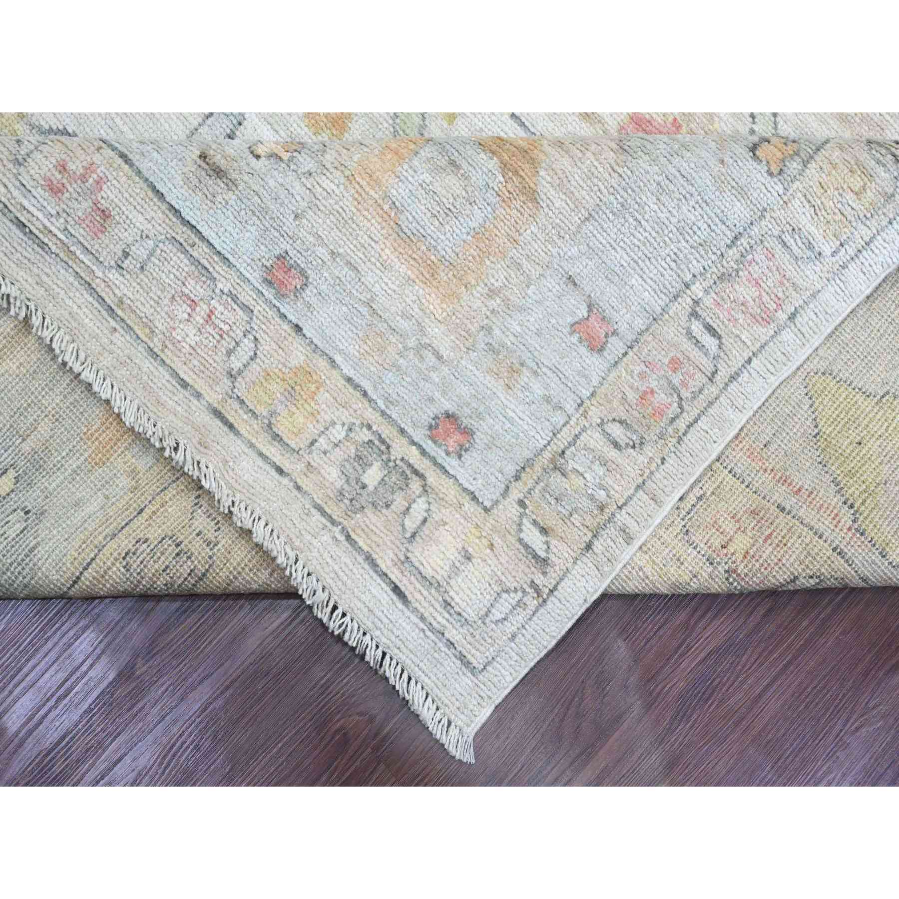 Oushak-And-Peshawar-Hand-Knotted-Rug-449305