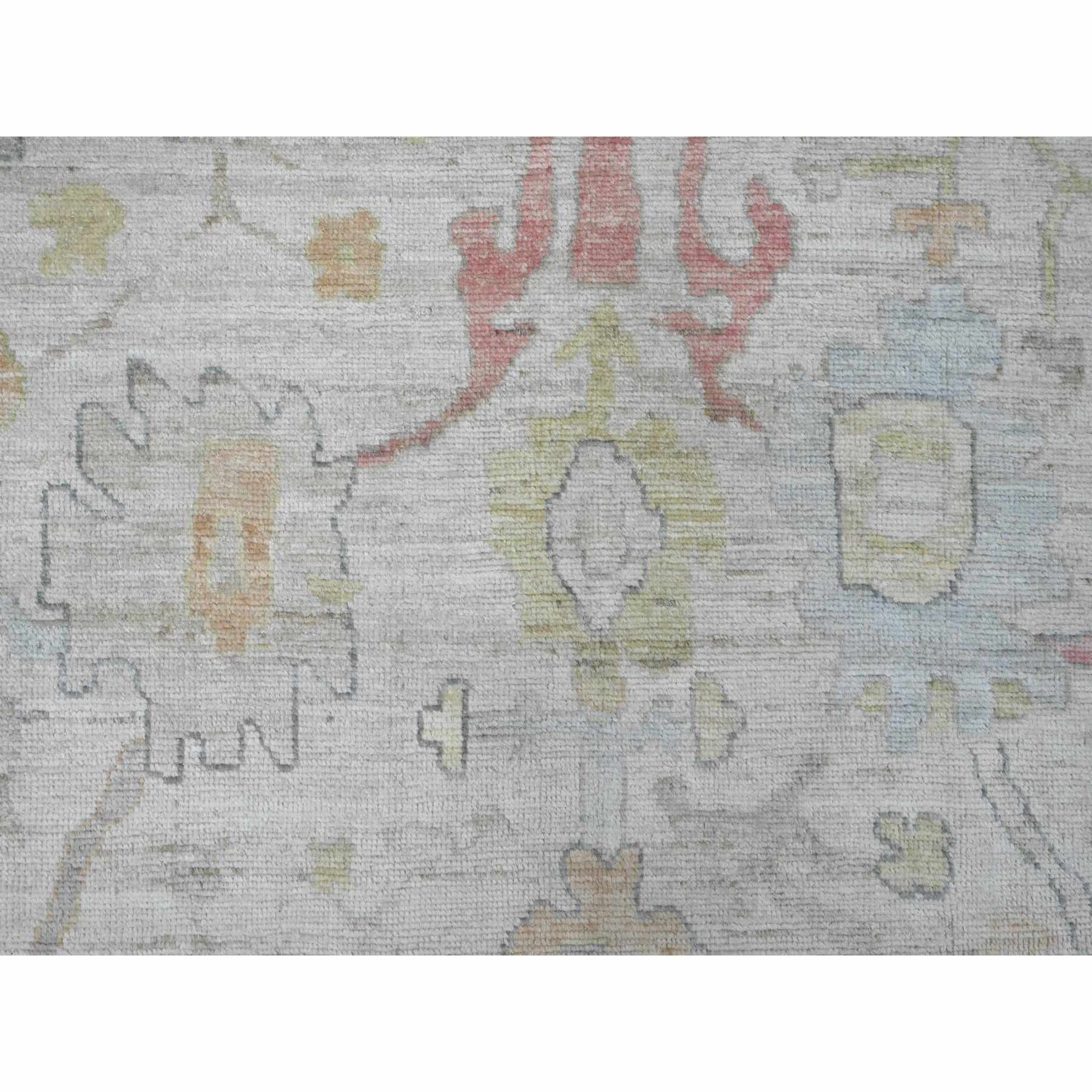 Oushak-And-Peshawar-Hand-Knotted-Rug-449305