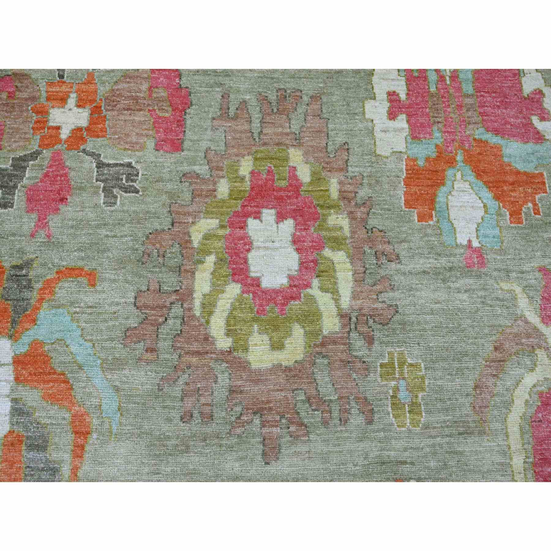 Oushak-And-Peshawar-Hand-Knotted-Rug-449310