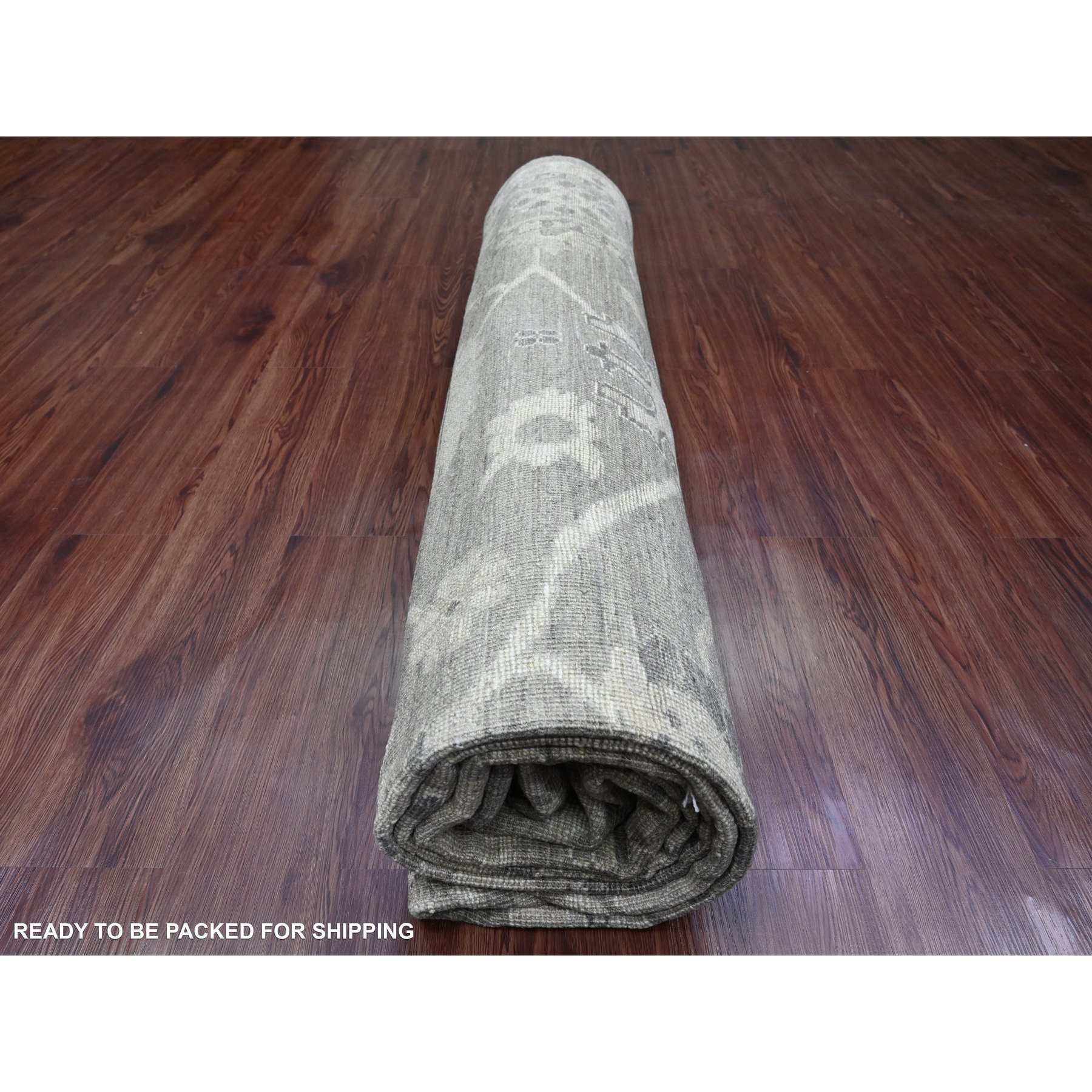Oushak-And-Peshawar-Hand-Knotted-Rug-449335