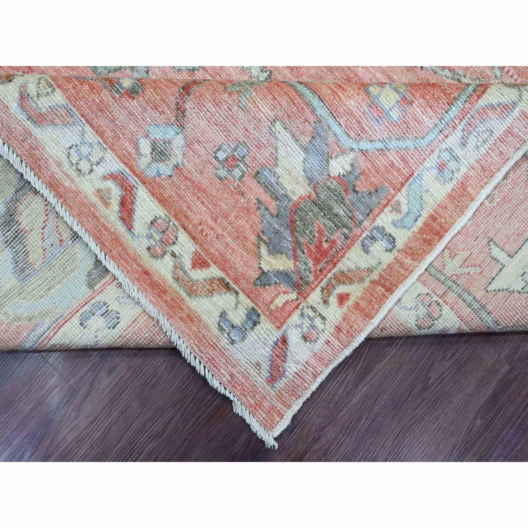 Oushak-And-Peshawar-Hand-Knotted-Rug-449345