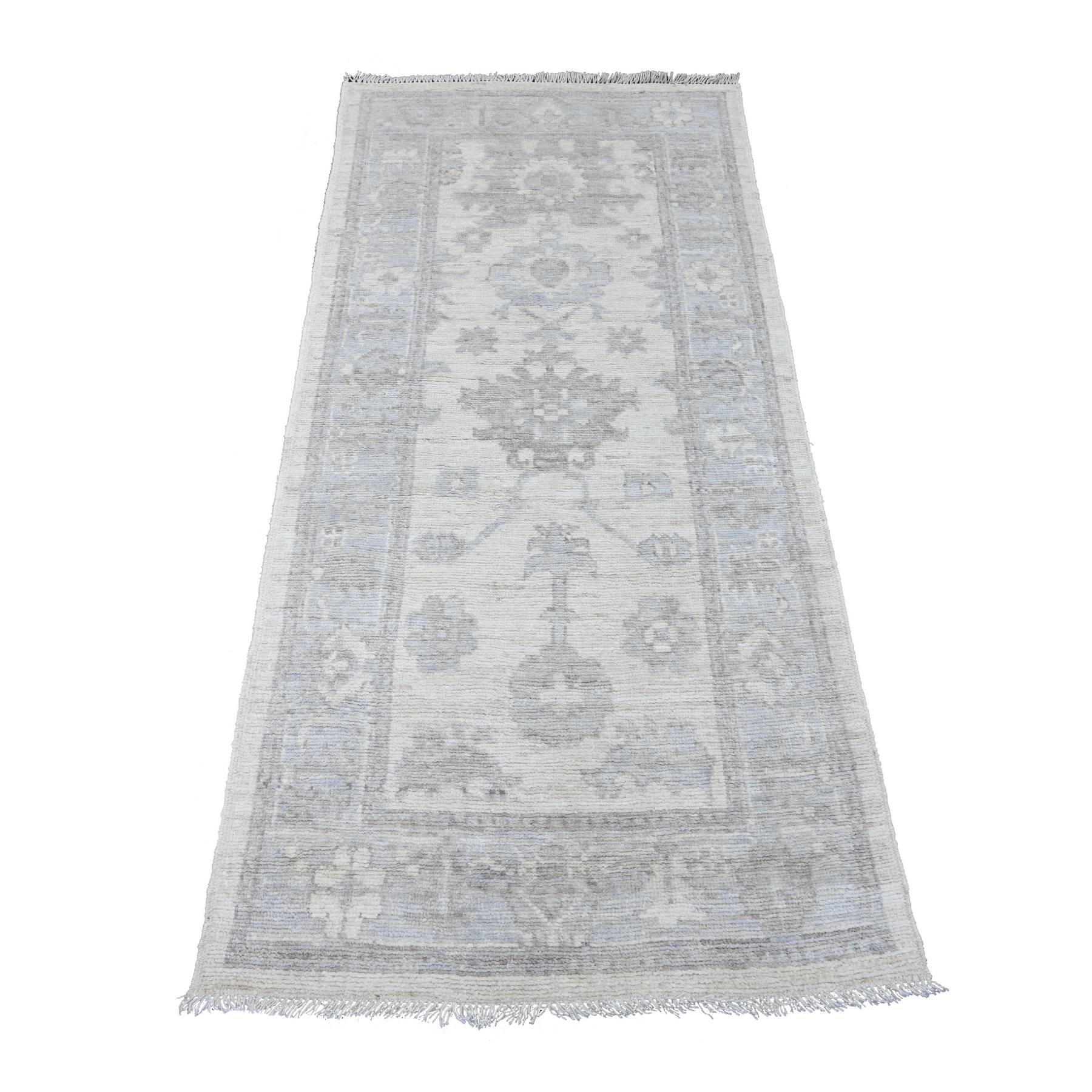 Oushak-And-Peshawar-Hand-Knotted-Rug-449380