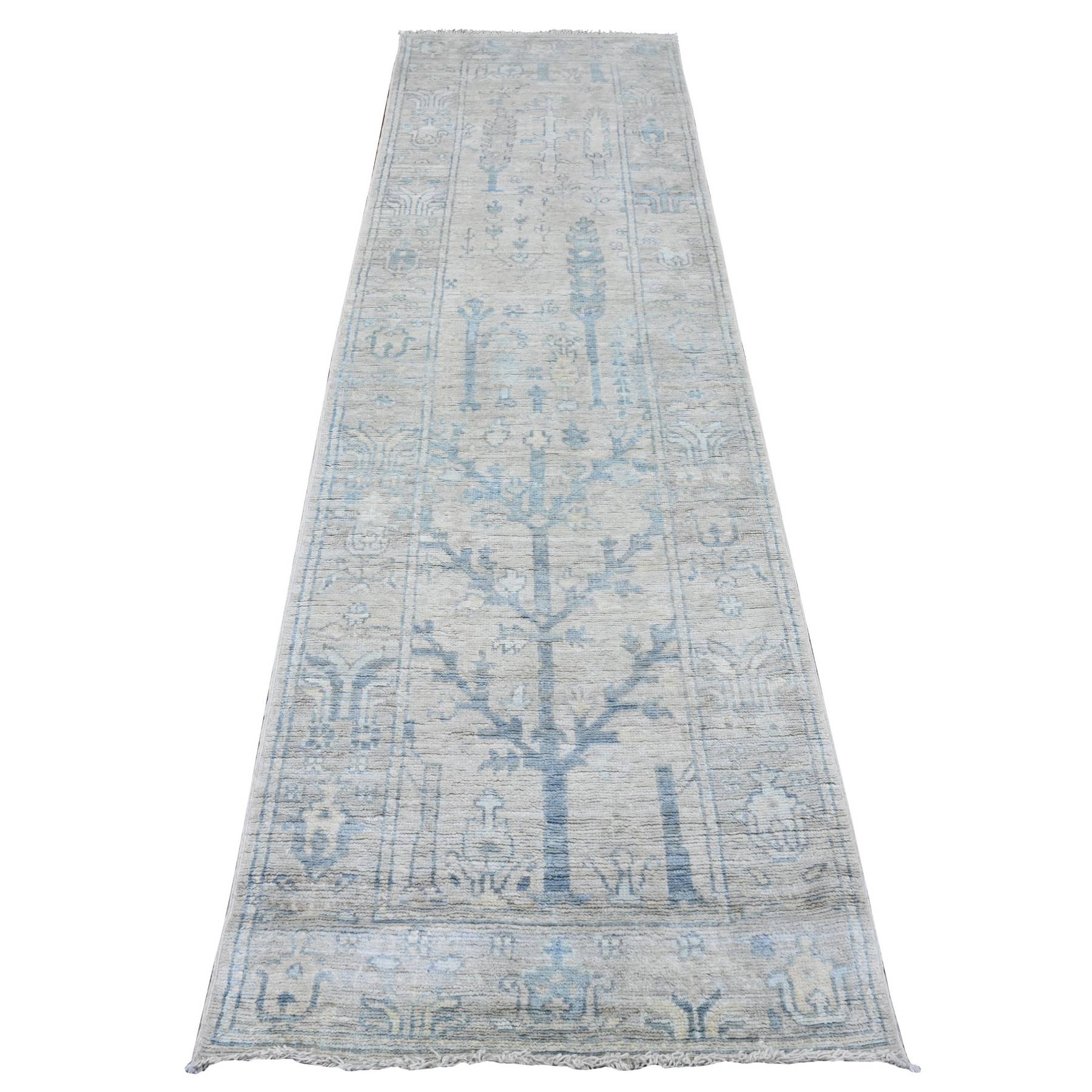 Oushak-And-Peshawar-Hand-Knotted-Rug-449390