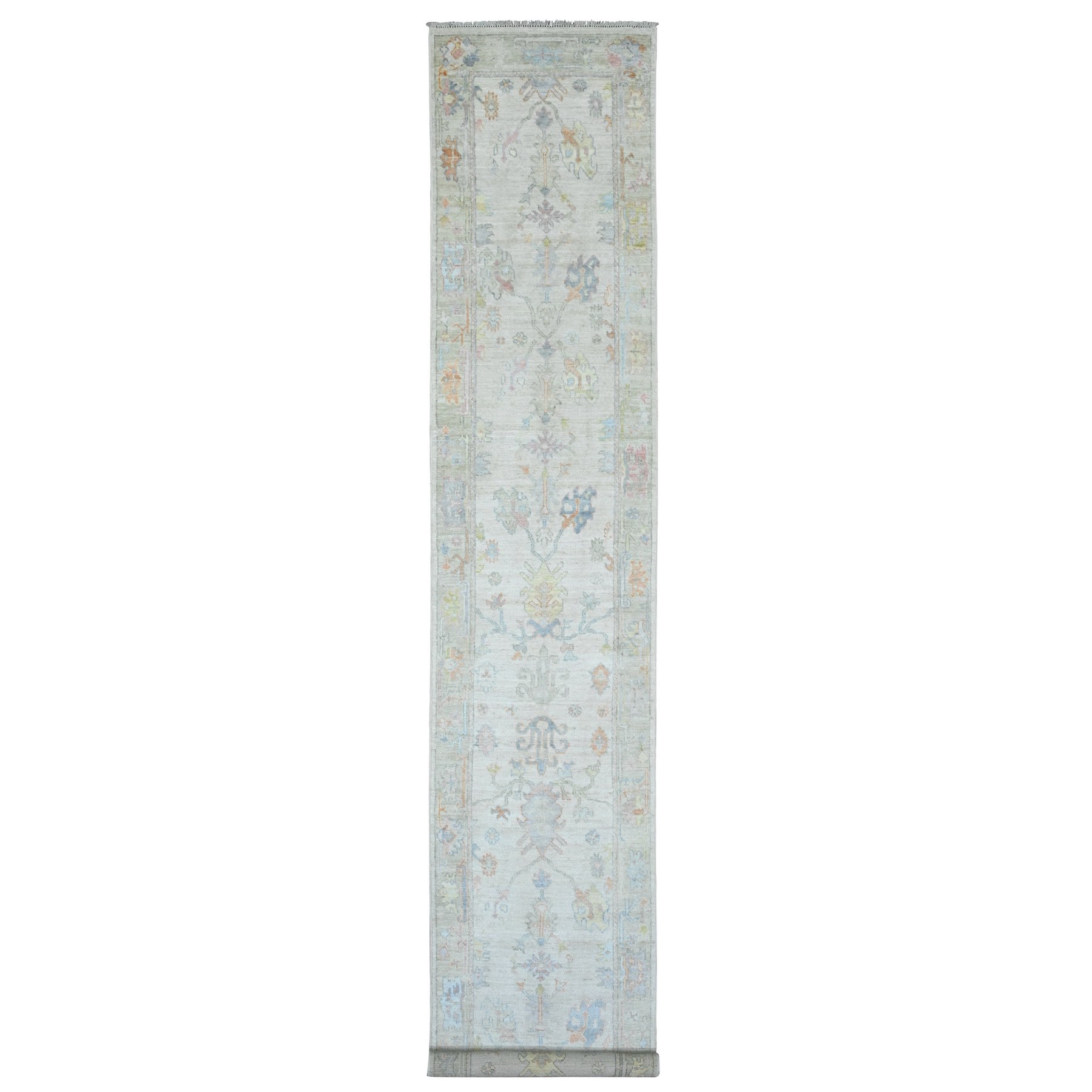 Oushak-And-Peshawar-Hand-Knotted-Rug-449395