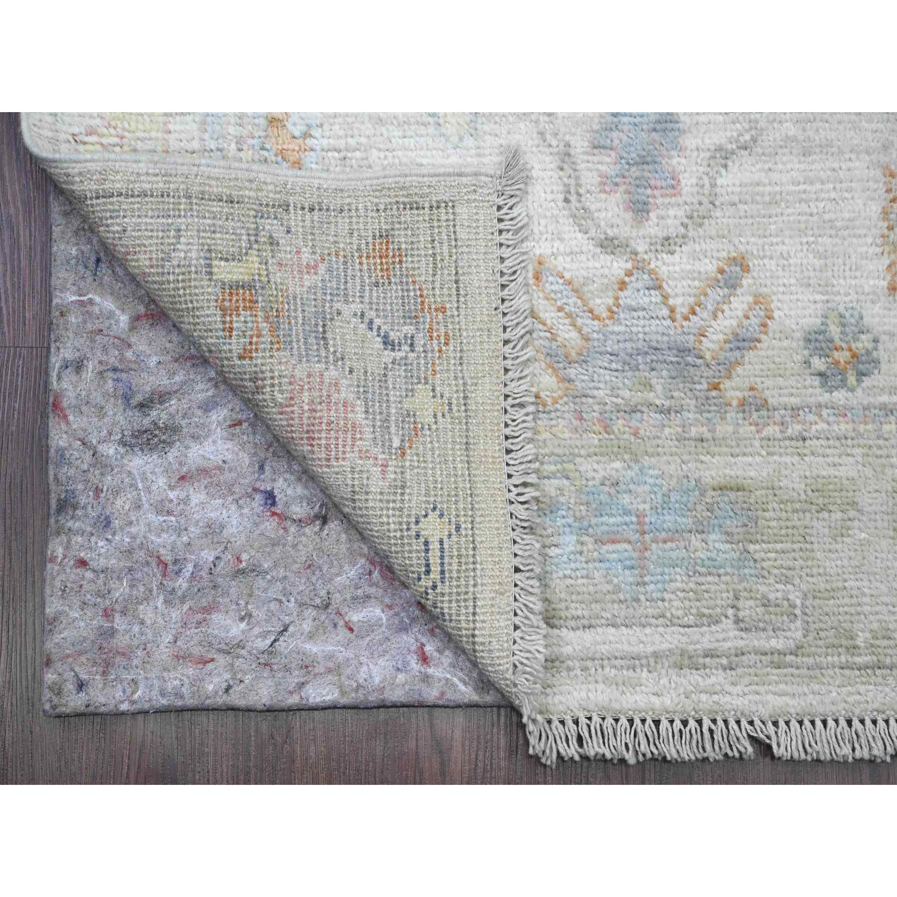 Oushak-And-Peshawar-Hand-Knotted-Rug-449395