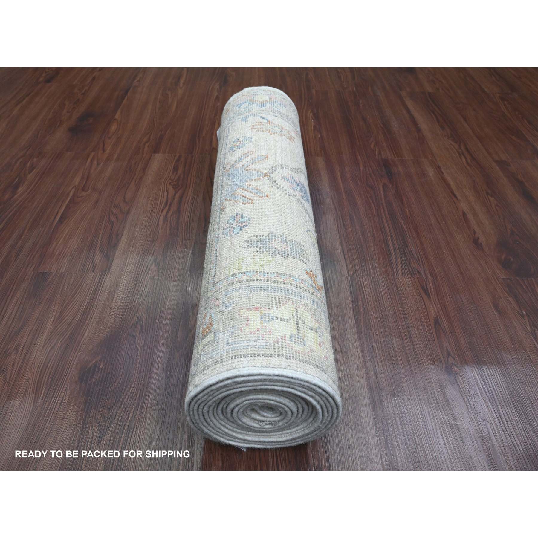 Oushak-And-Peshawar-Hand-Knotted-Rug-449395