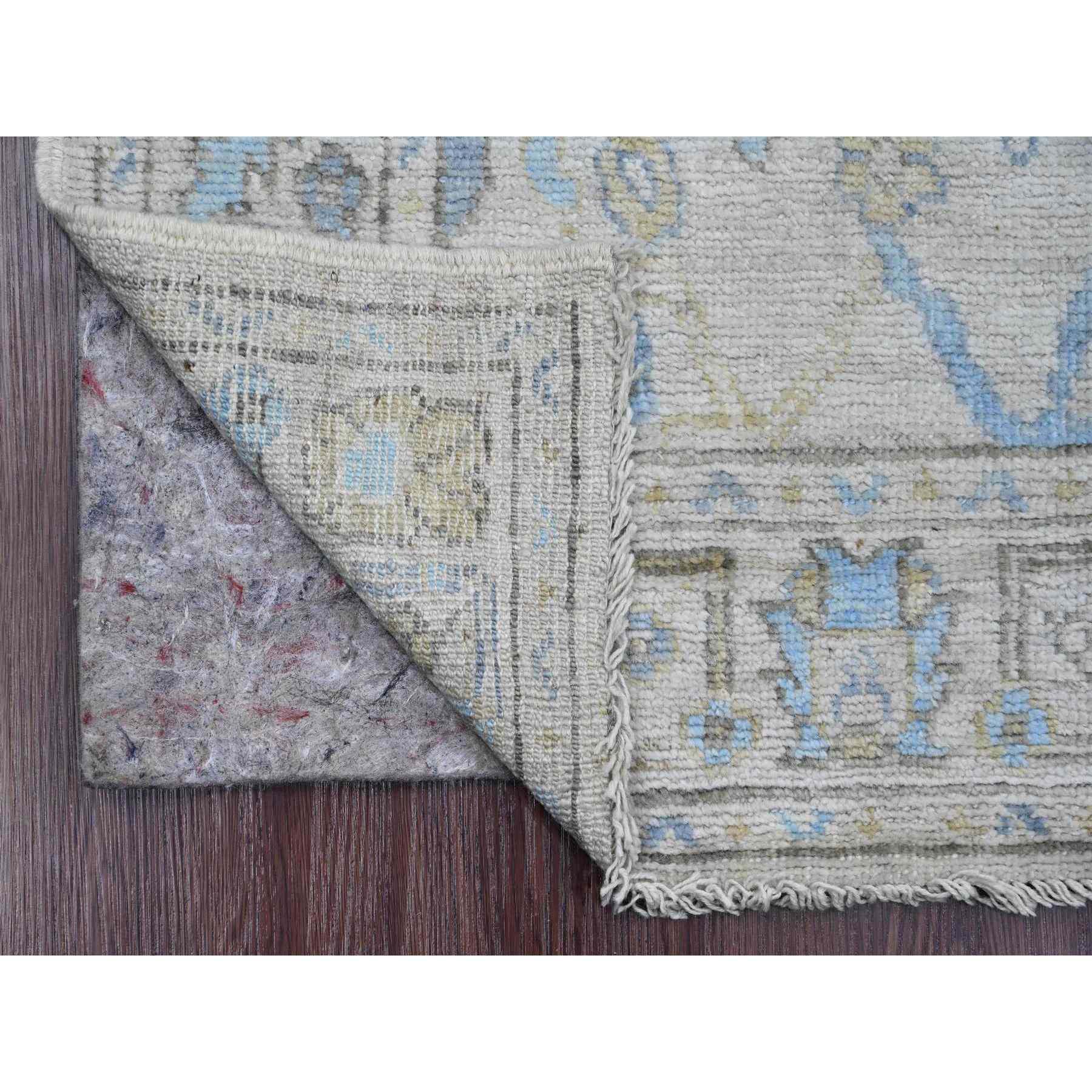 Oushak-And-Peshawar-Hand-Knotted-Rug-449460