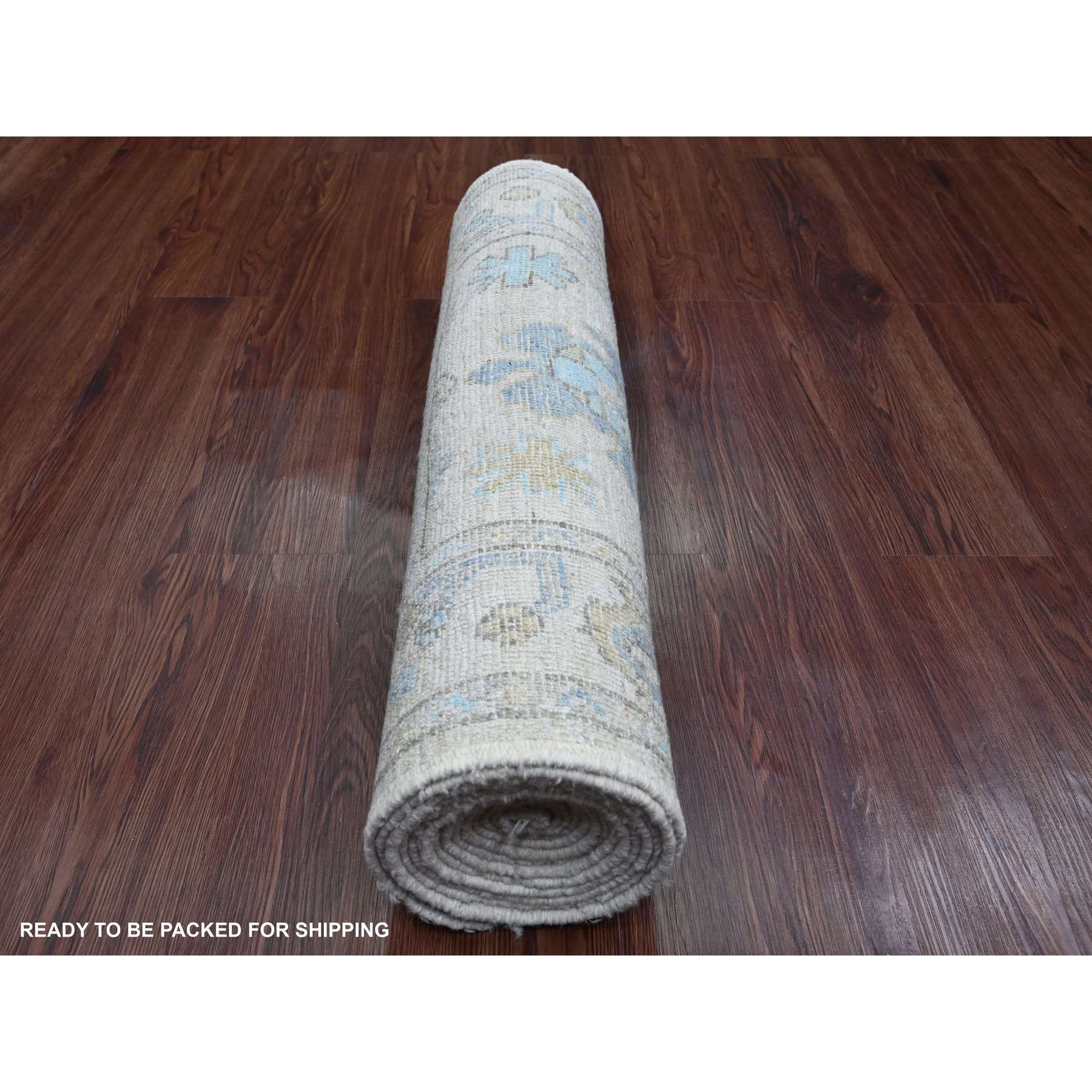 Oushak-And-Peshawar-Hand-Knotted-Rug-449460