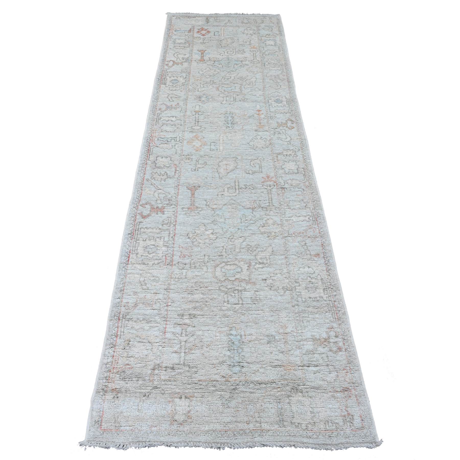 Oushak-And-Peshawar-Hand-Knotted-Rug-449500