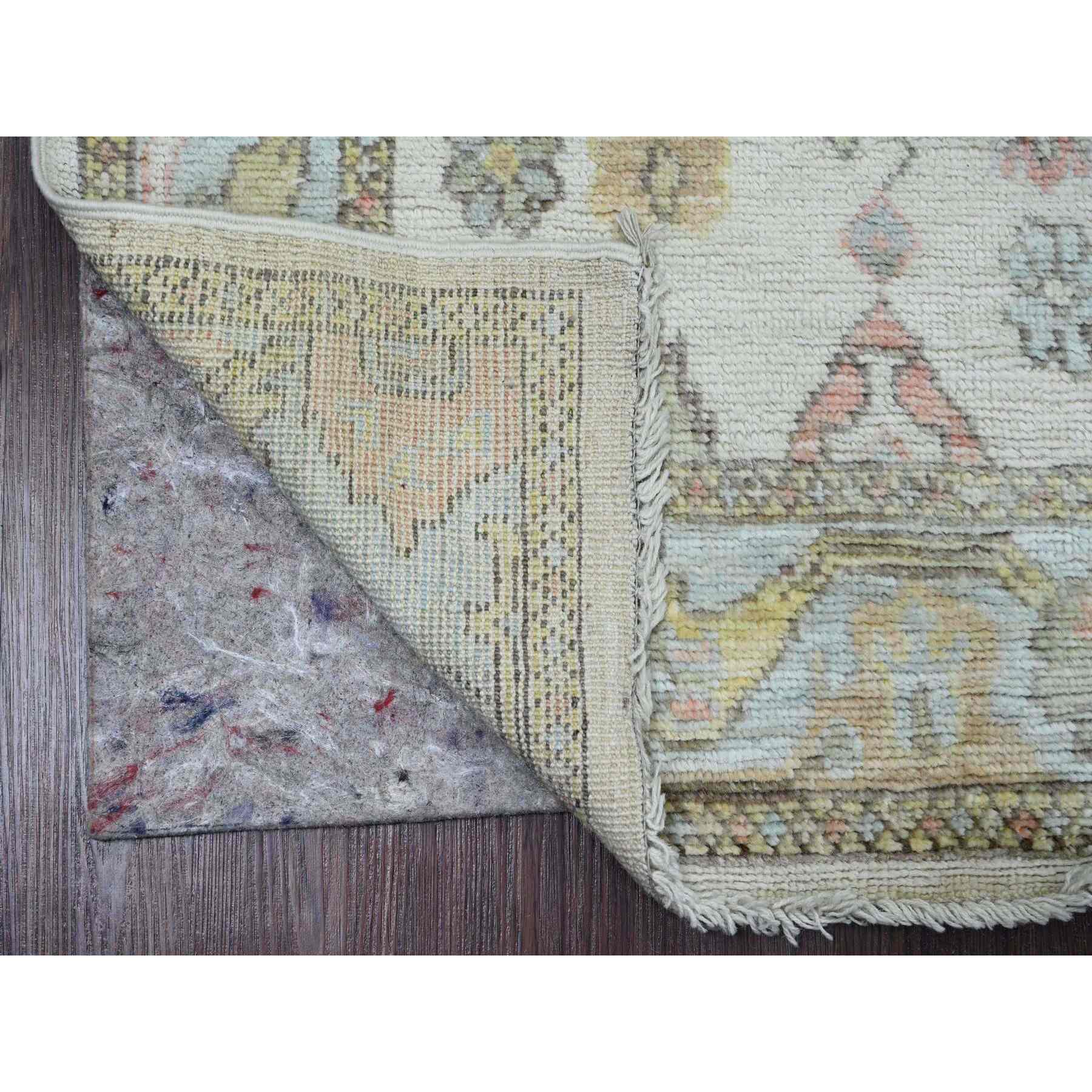 Oushak-And-Peshawar-Hand-Knotted-Rug-449510