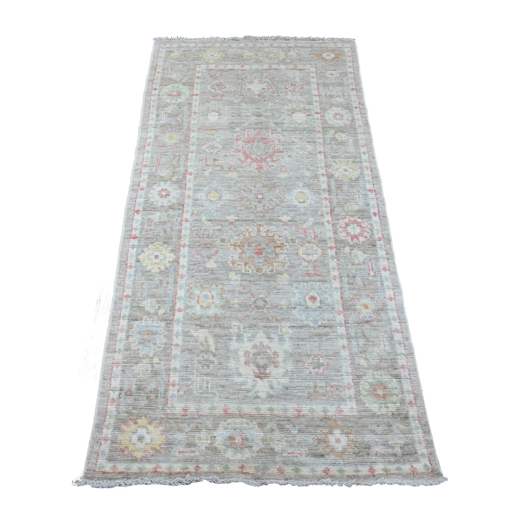 Oushak-And-Peshawar-Hand-Knotted-Rug-449520