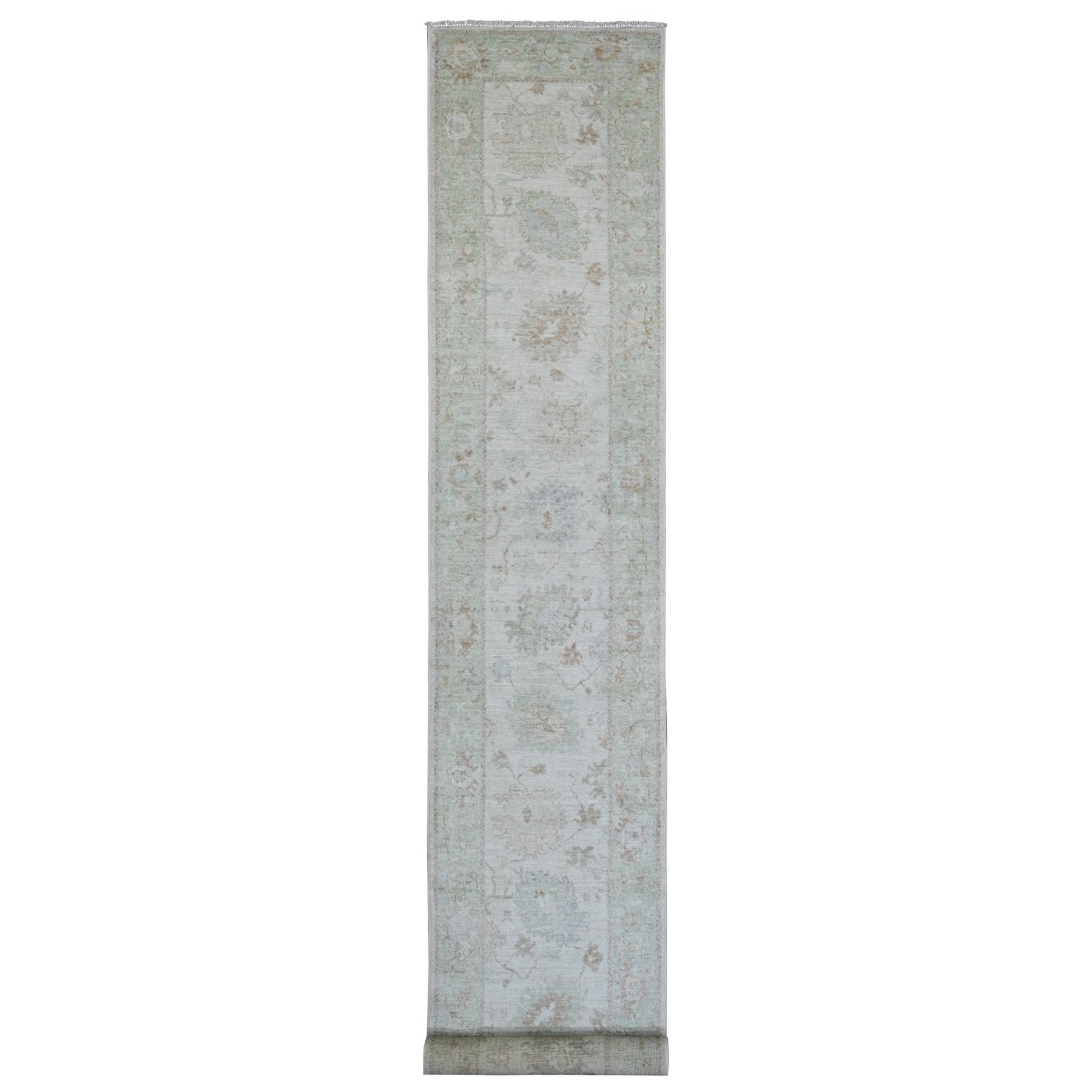 Oushak-And-Peshawar-Hand-Knotted-Rug-449535