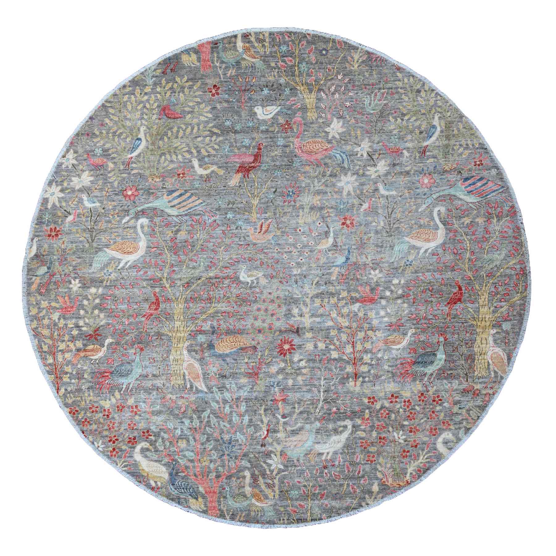 Oushak-And-Peshawar-Hand-Knotted-Rug-449540
