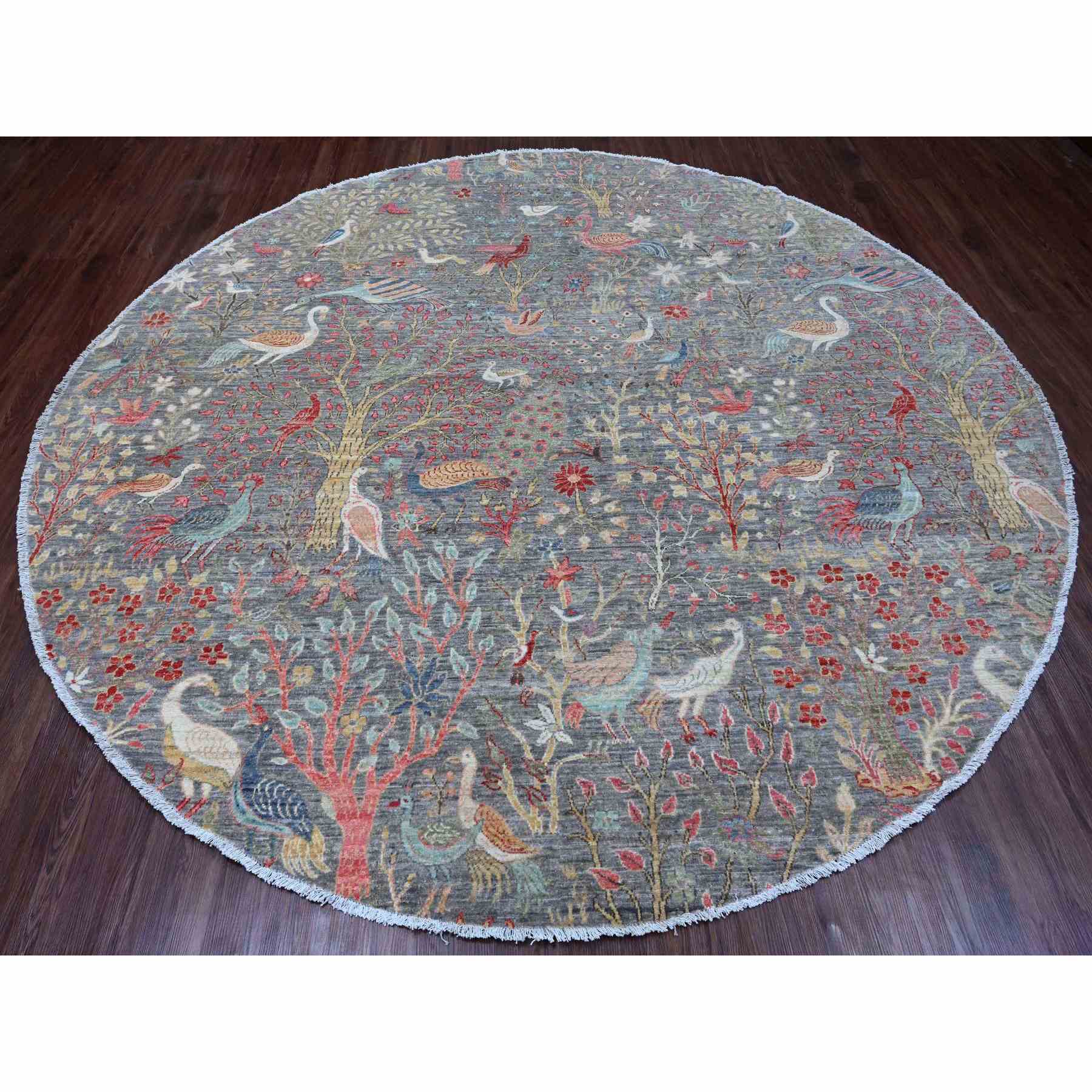 Oushak-And-Peshawar-Hand-Knotted-Rug-449540