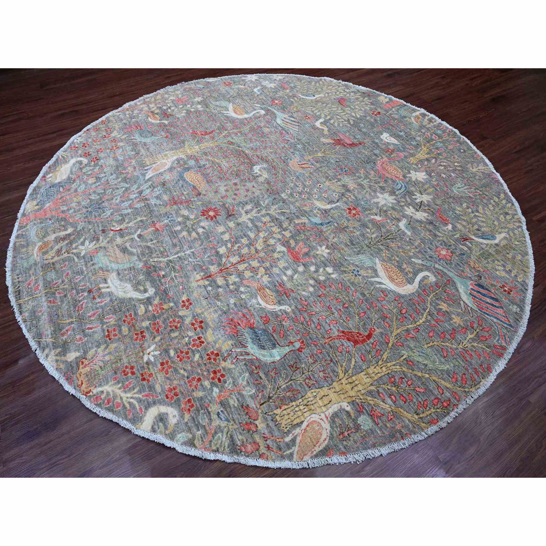 Oushak-And-Peshawar-Hand-Knotted-Rug-449540