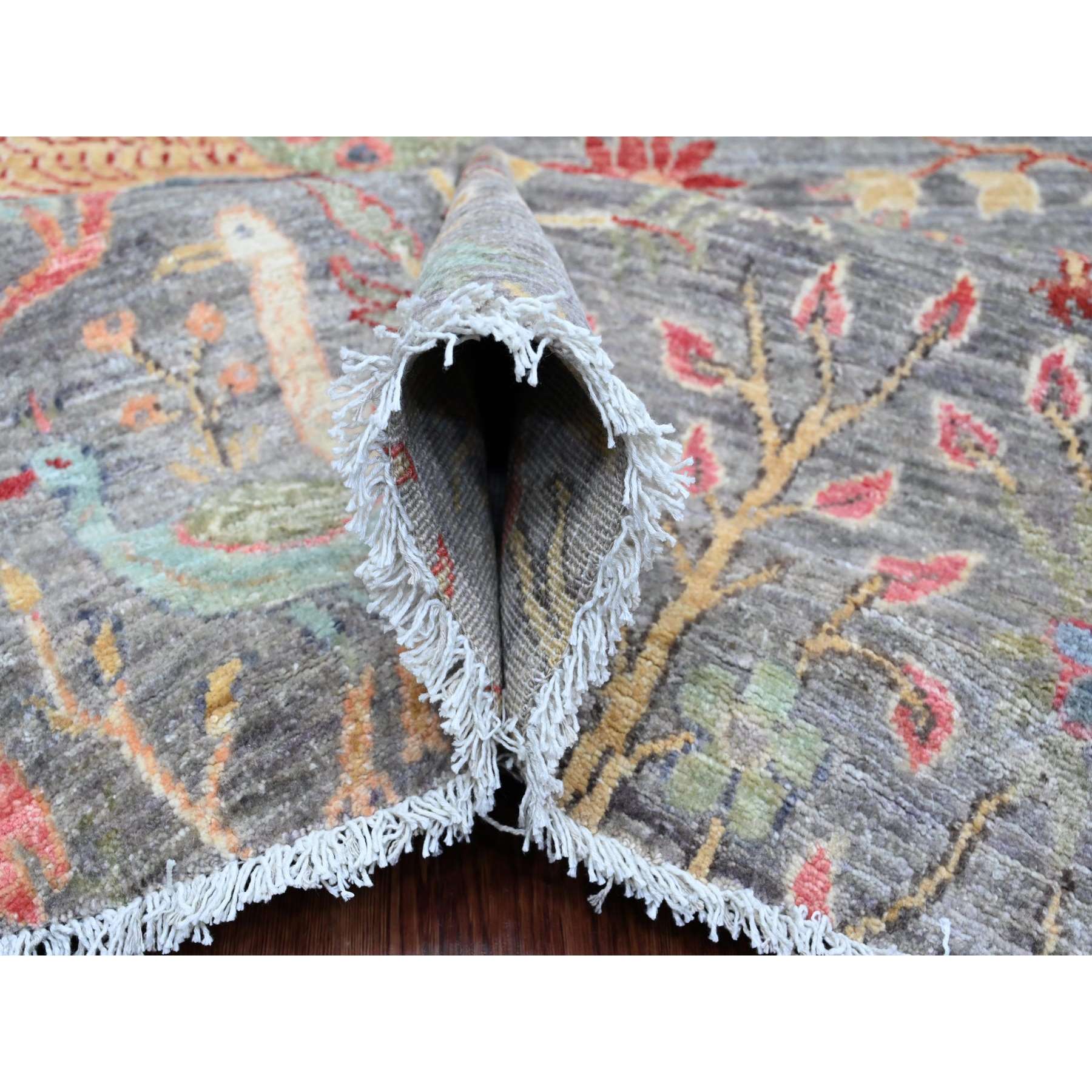 Oushak-And-Peshawar-Hand-Knotted-Rug-449540