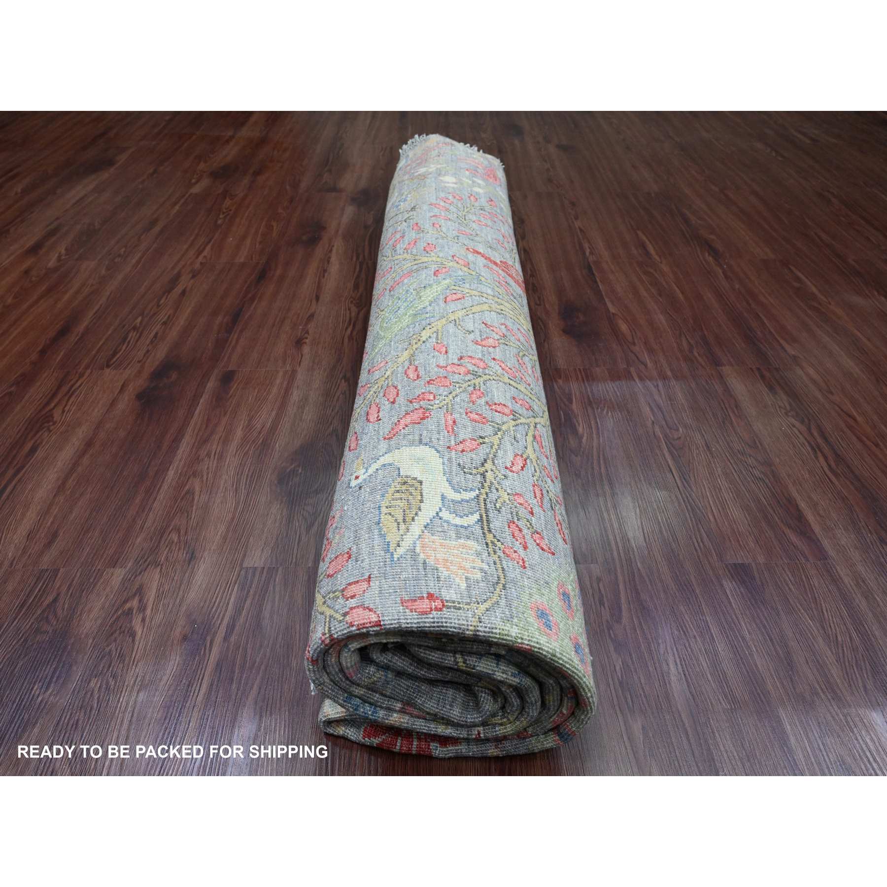 Oushak-And-Peshawar-Hand-Knotted-Rug-449540