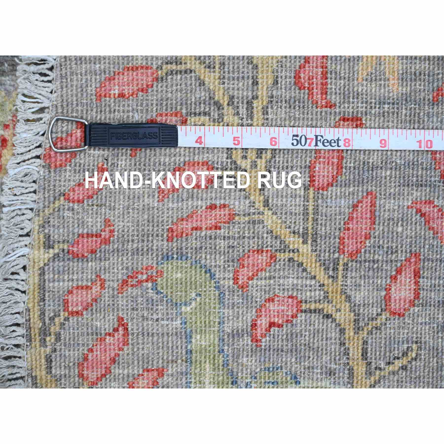 Oushak-And-Peshawar-Hand-Knotted-Rug-449540