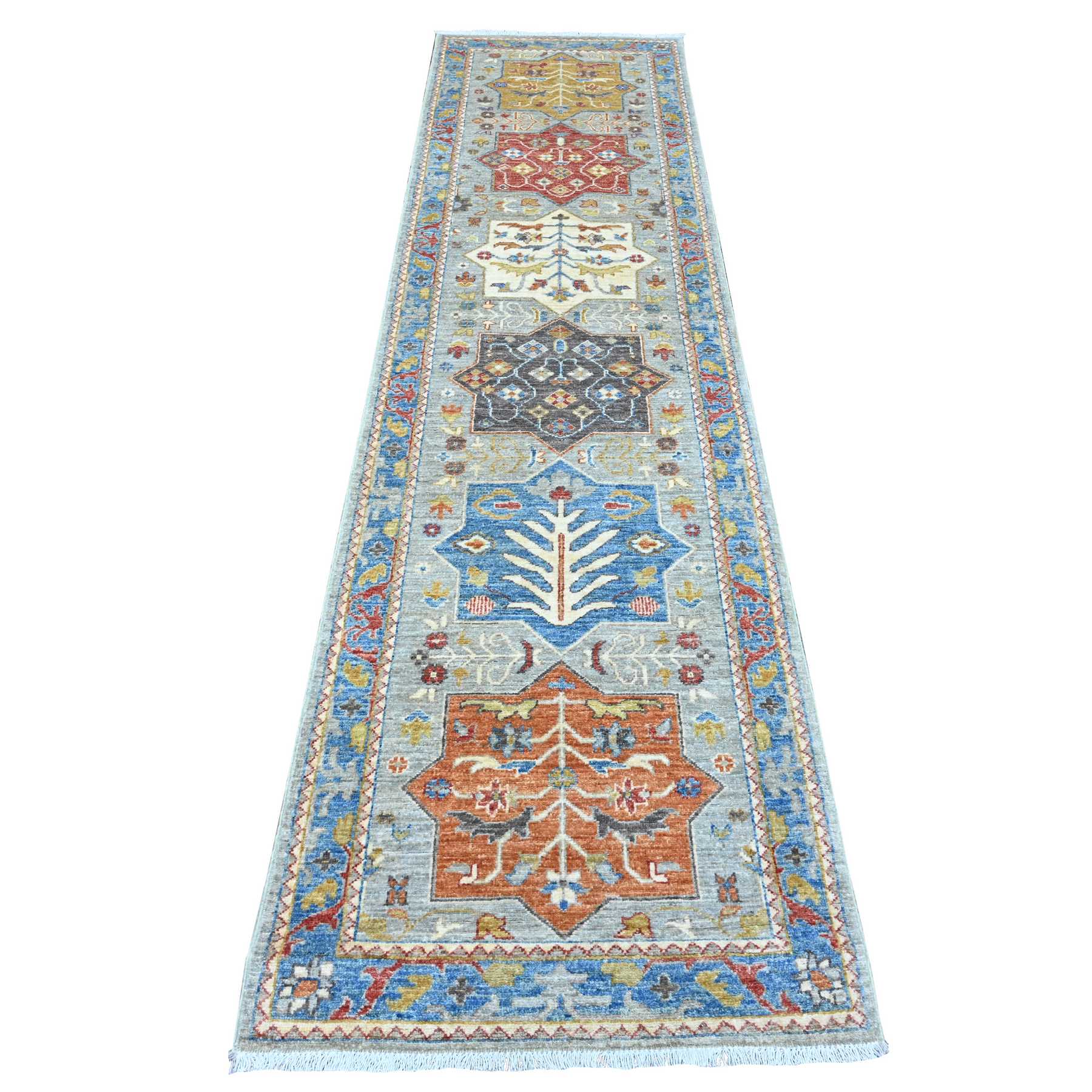 Oushak-And-Peshawar-Hand-Knotted-Rug-449585